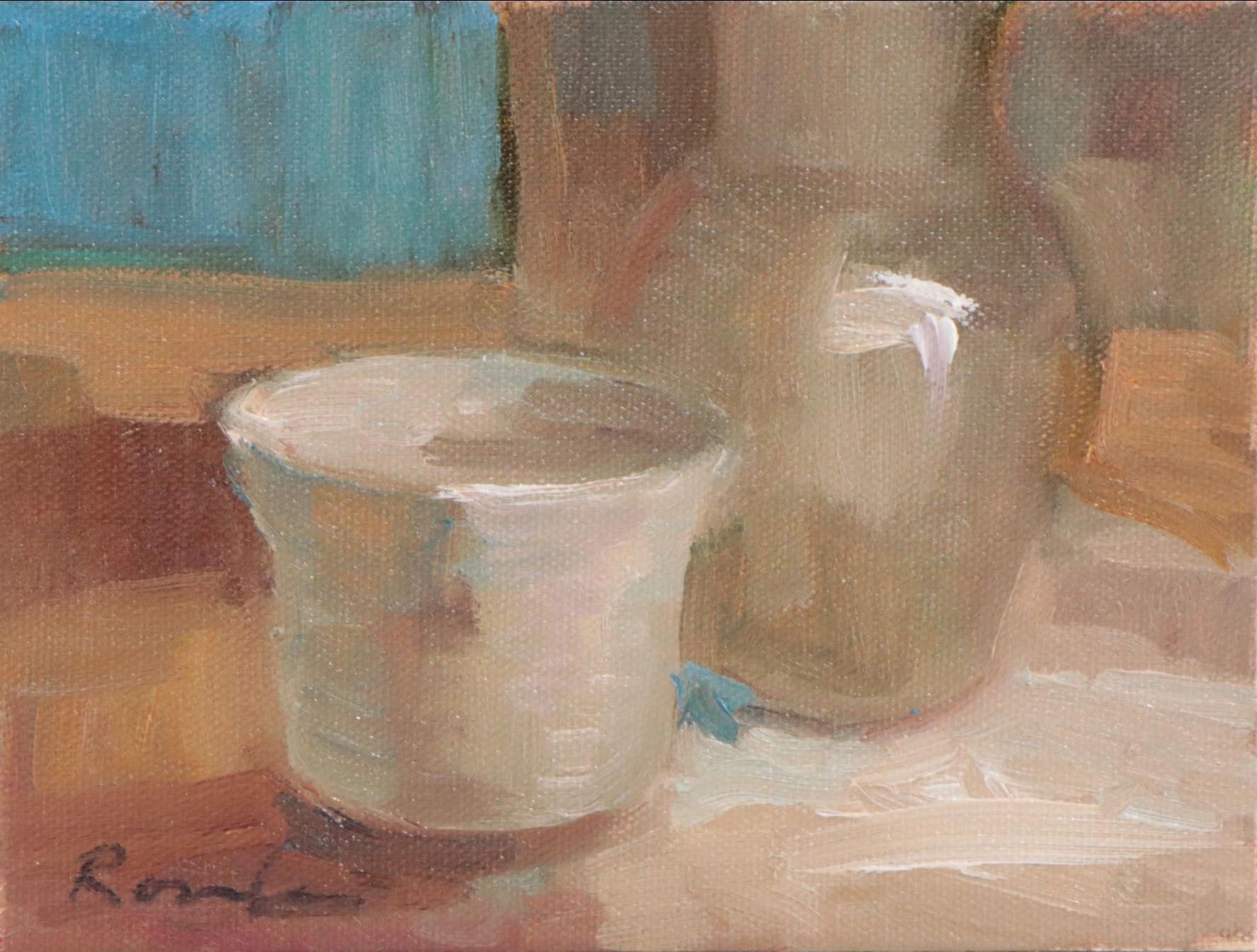 Sally Rosenbaum Still Life Oil Painting, 21st Century