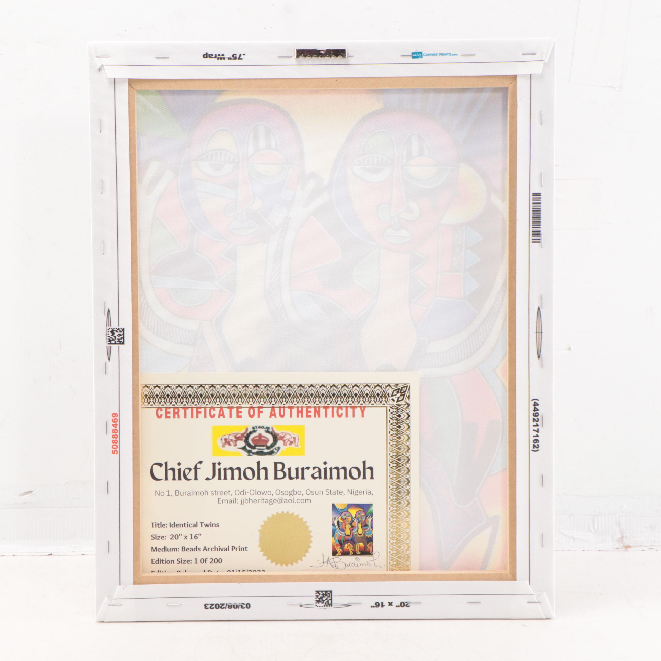 Chief Jimoh Buraimoh Giclée "Identical Twins," 2023