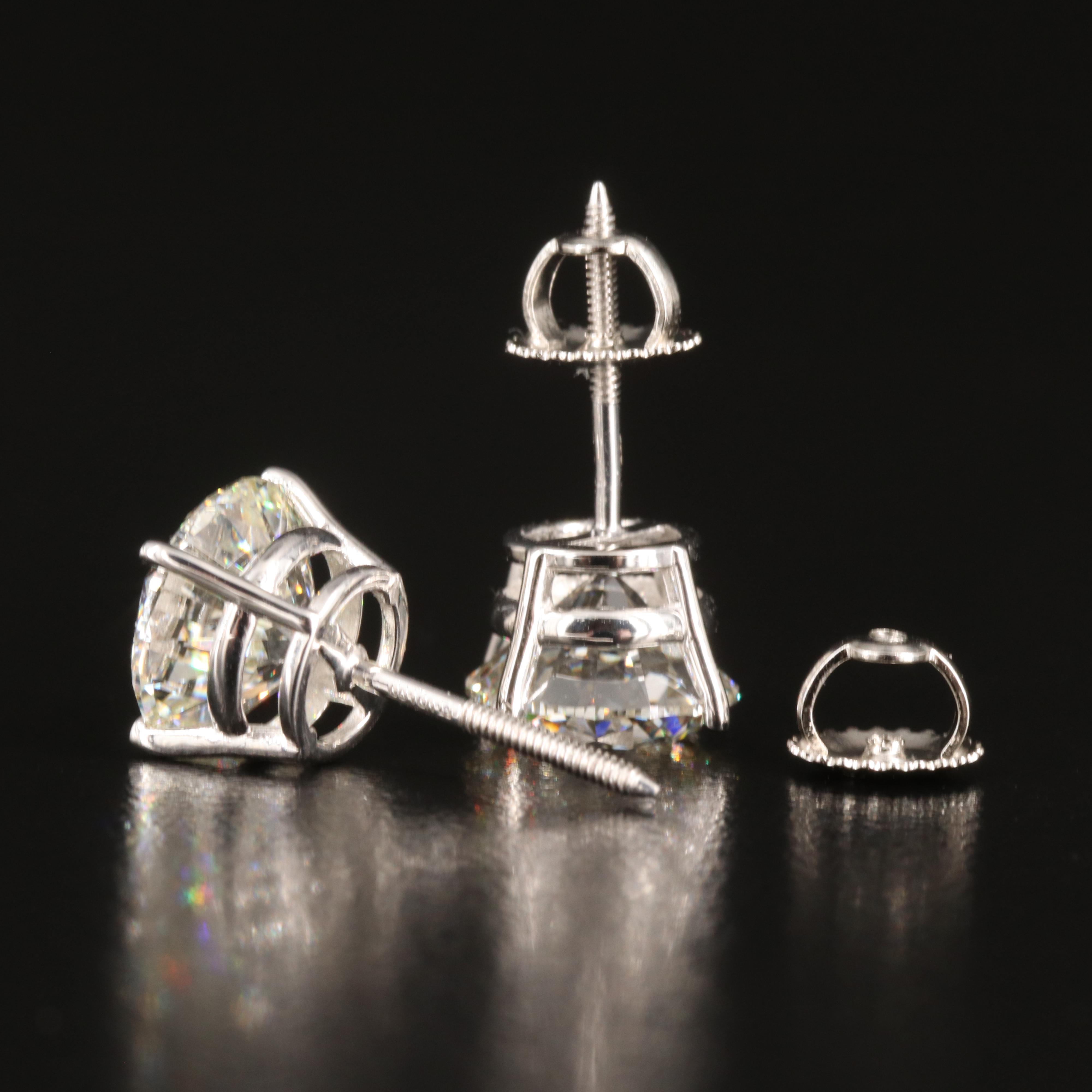 Platinum 5.00 CTW Lab Grown Diamond Stud Earrings