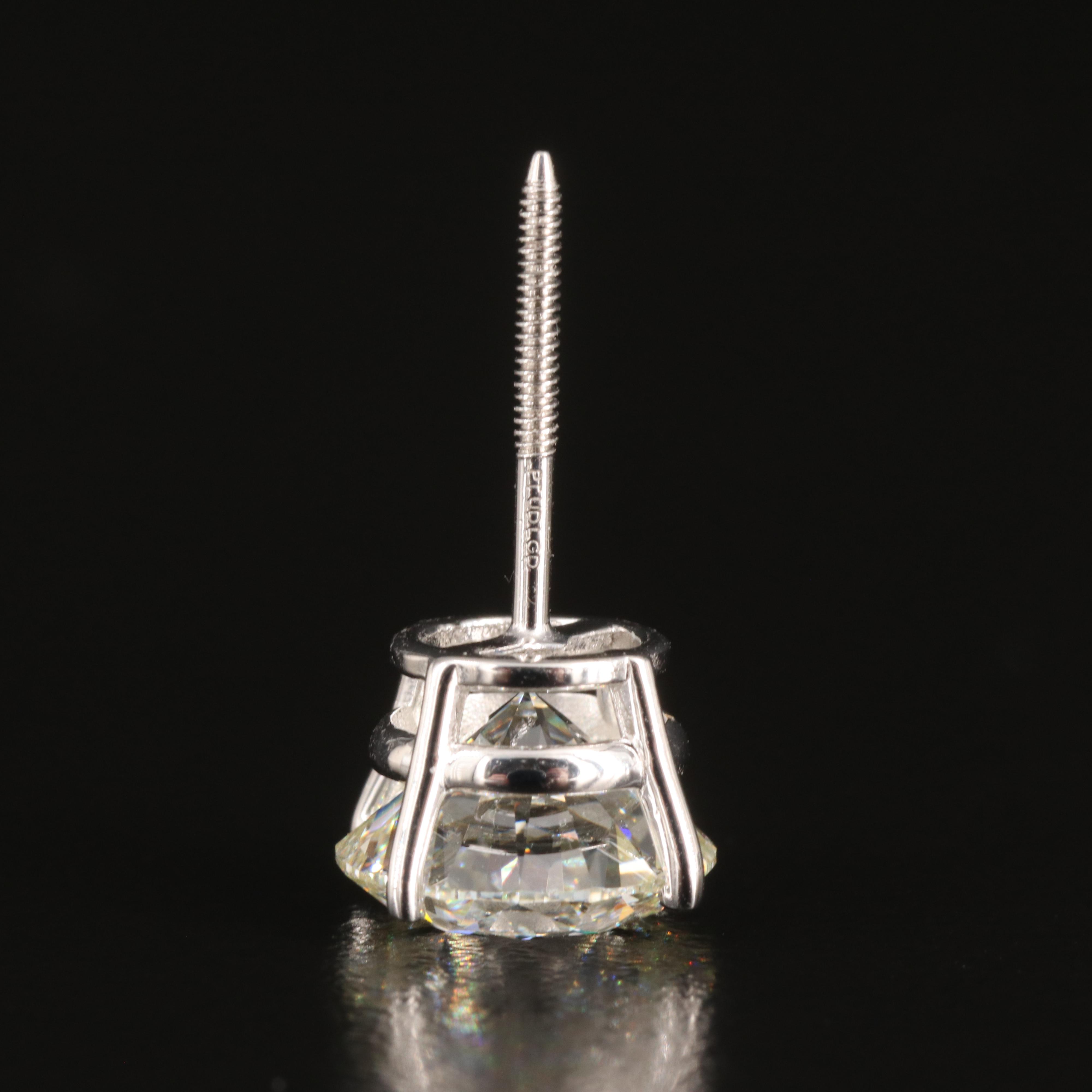 Platinum 5.00 CTW Lab Grown Diamond Stud Earrings