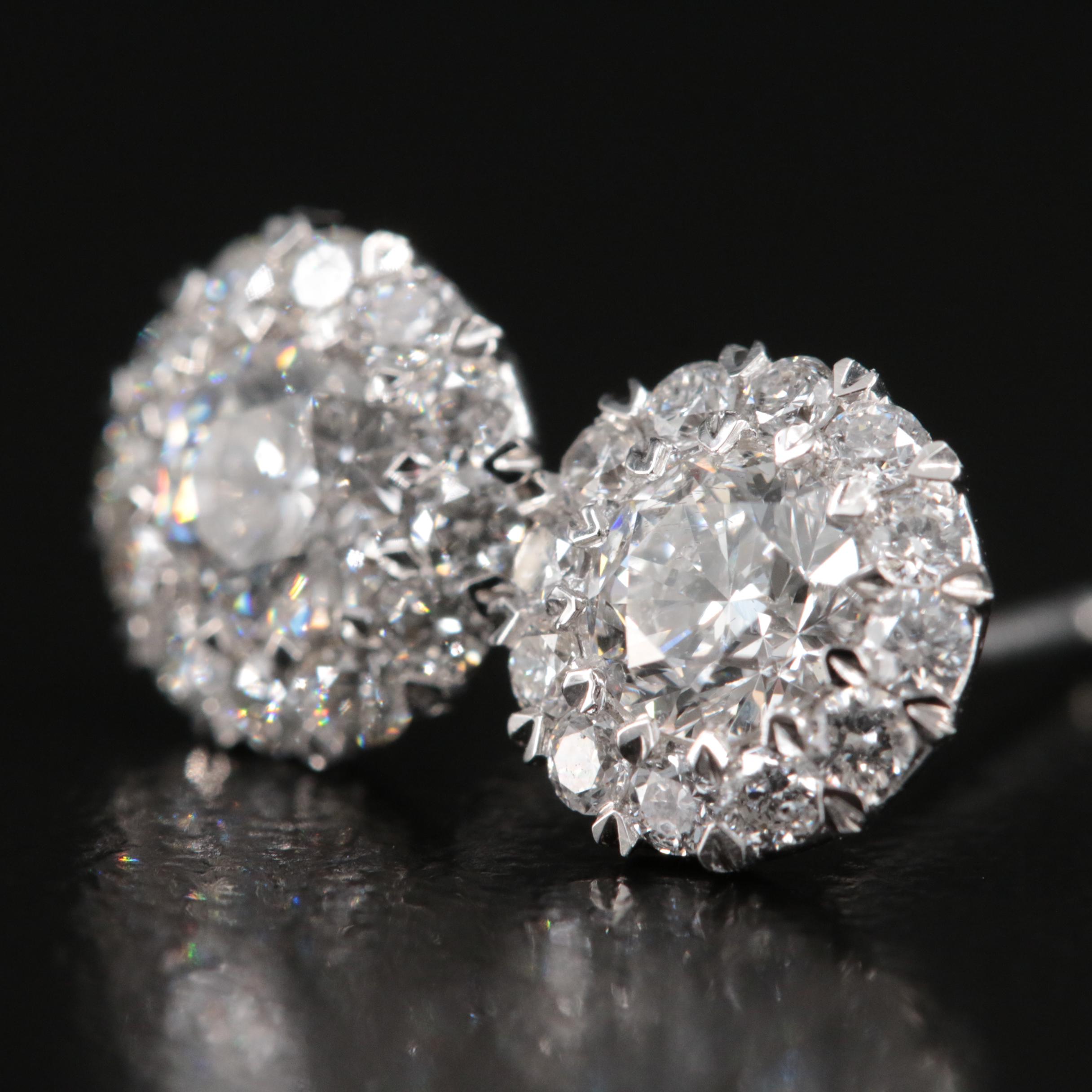 14K 1.01 CTW Lab Grown Stud Earrings