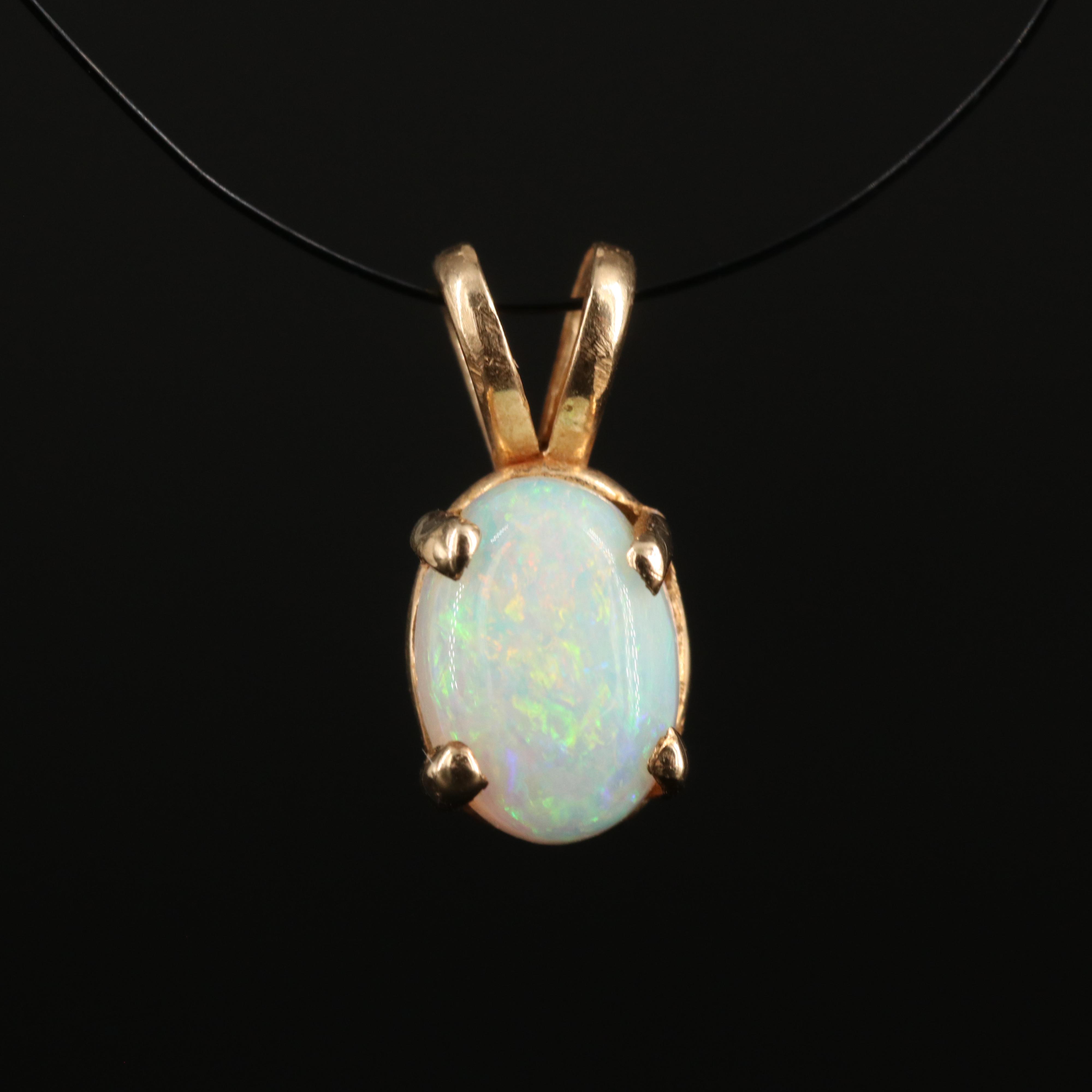 14K Opal Pendant