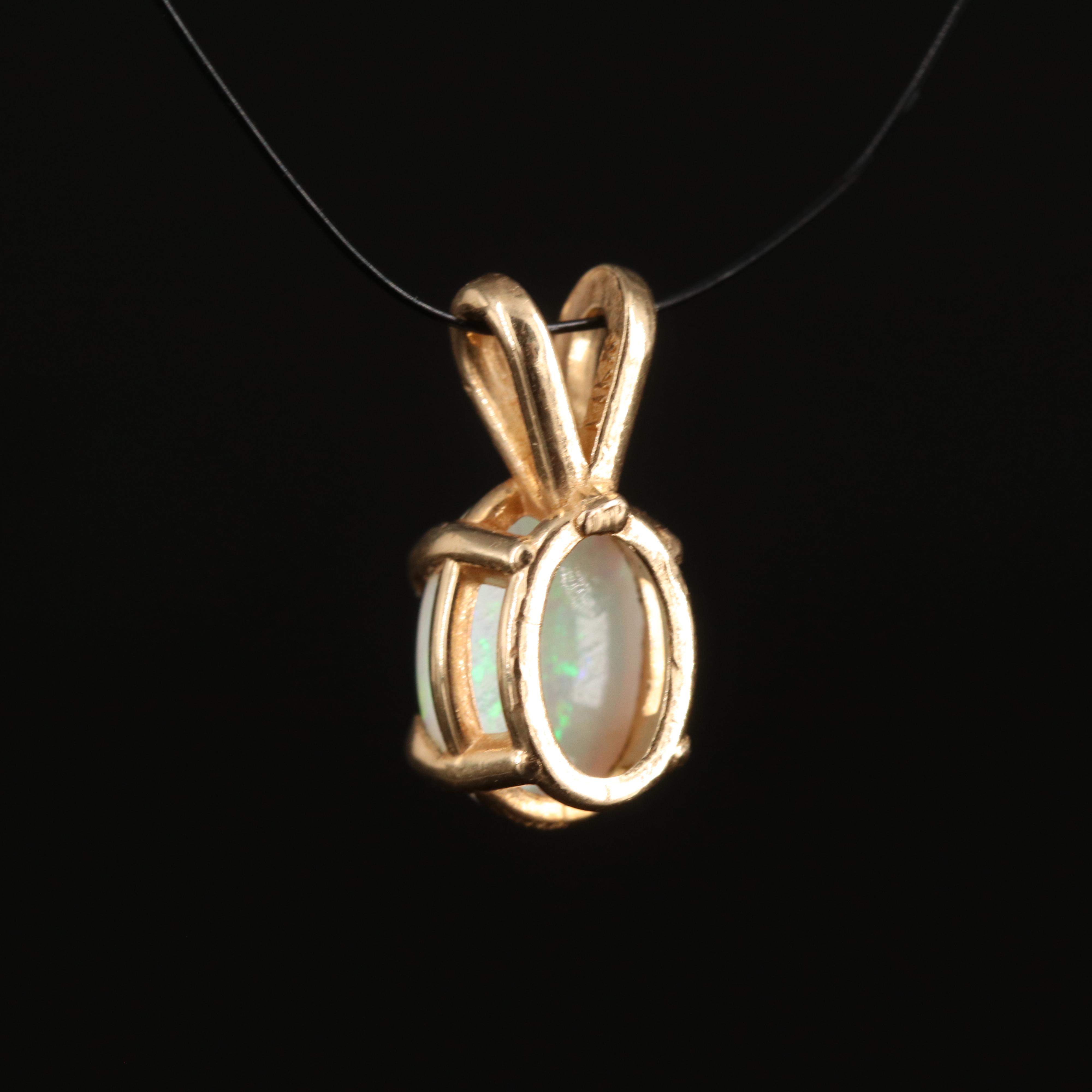 14K Opal Pendant