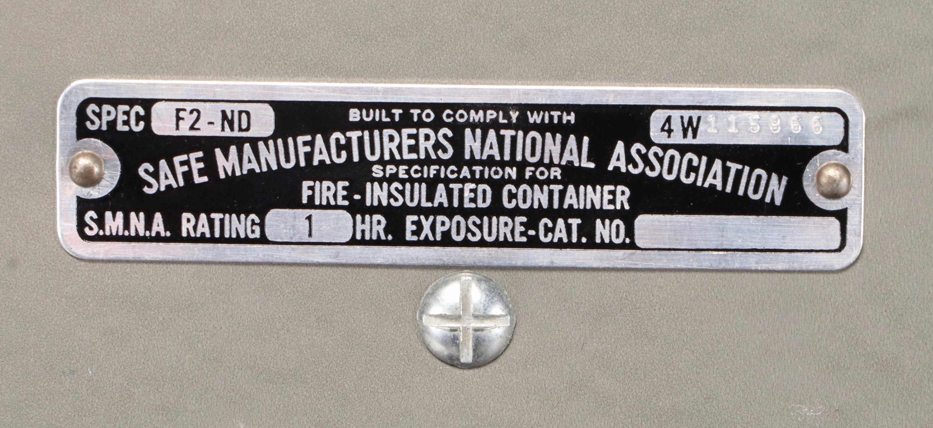 Meilink Mfg. Fabric Lined Fire Insulated Safe