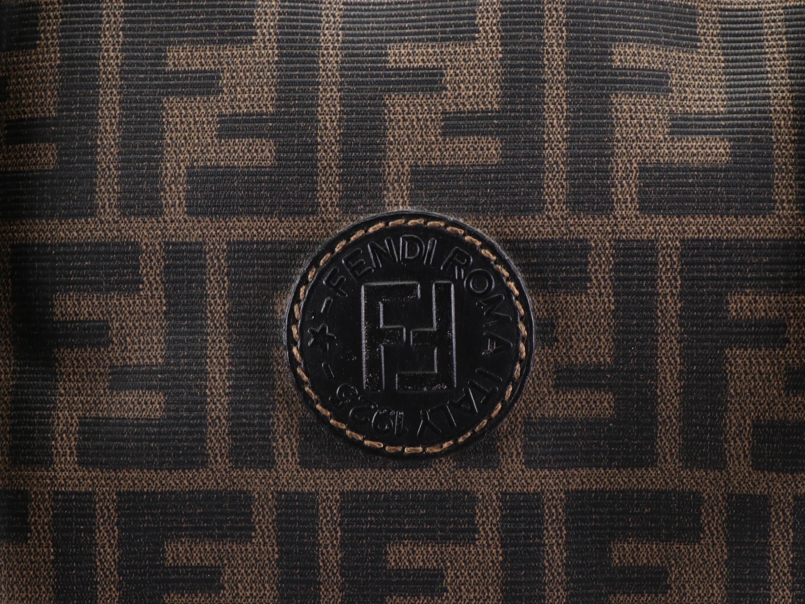 Fendi Travel Bag in FF Zucca Coated Canvas and Leather