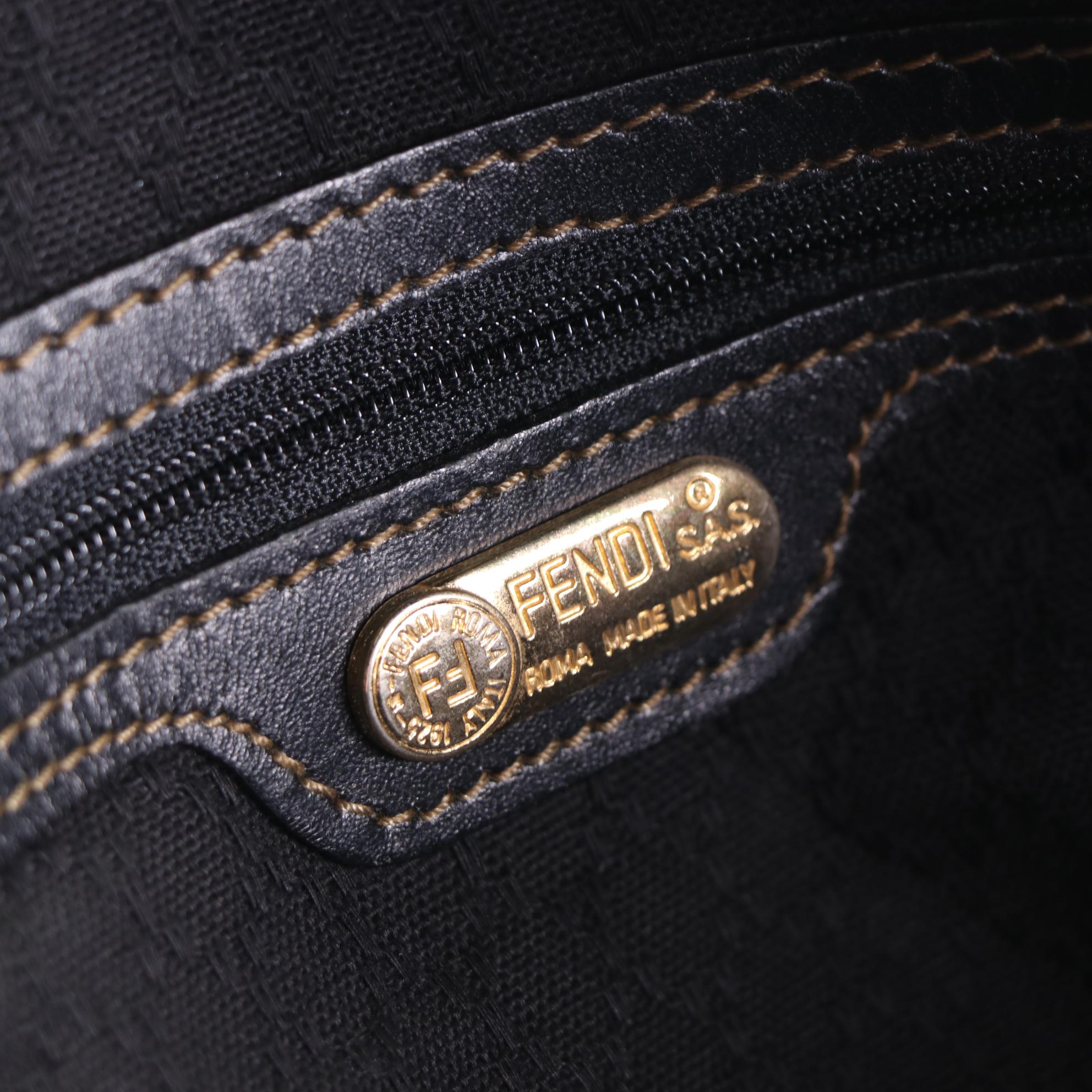 Fendi Travel Bag in FF Zucca Coated Canvas and Leather