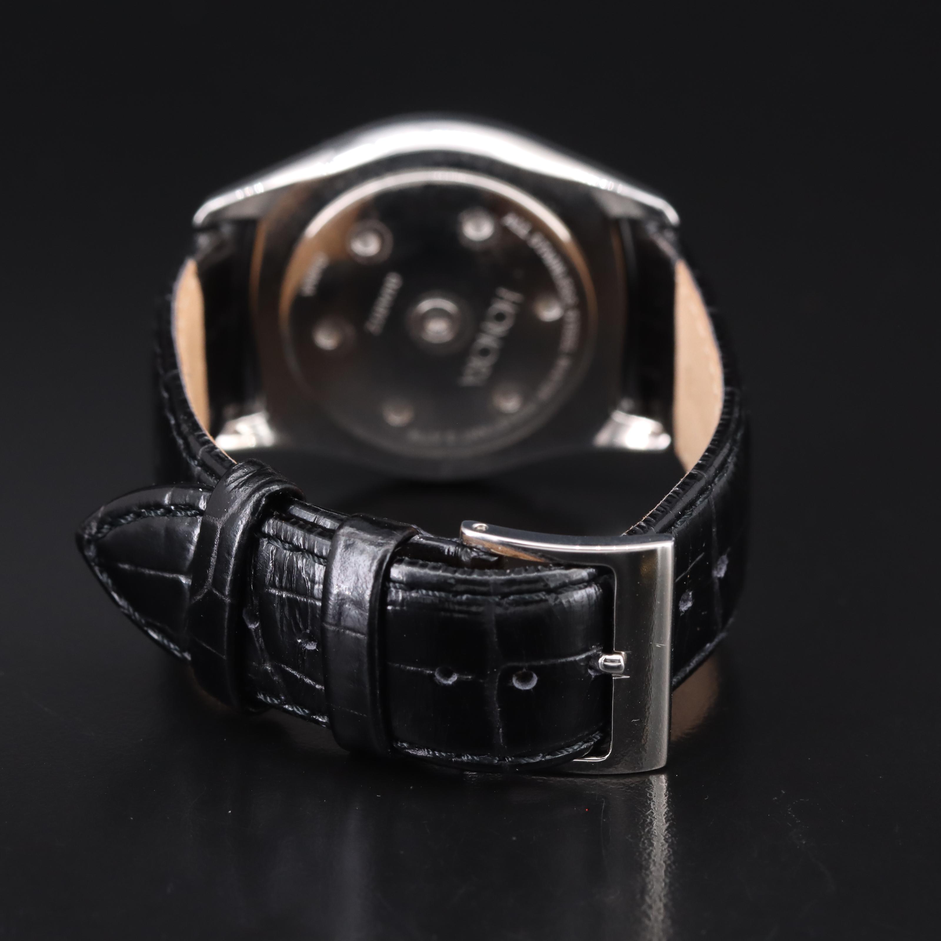 Stainless Steel Honora Mother-of-Pearl  Dial and Floating Black Pearl Watch