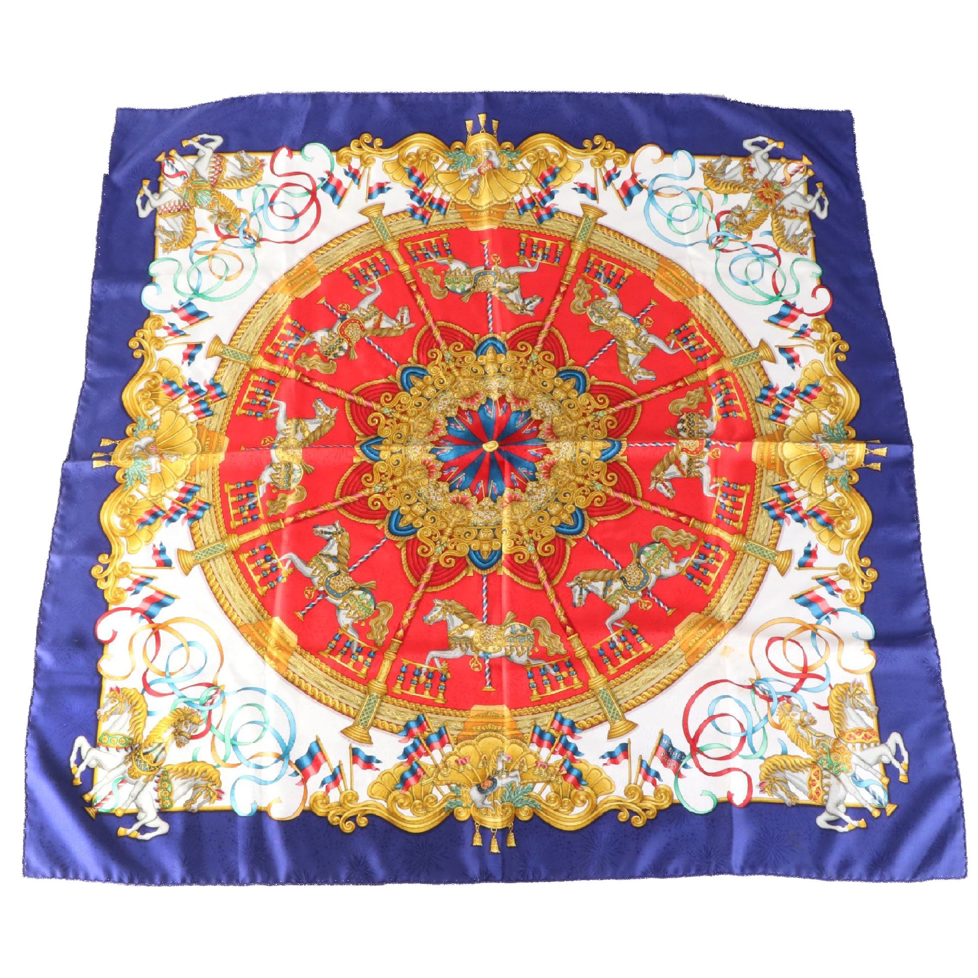 Hermès "Luna Park" Silk Jacquard Scarf