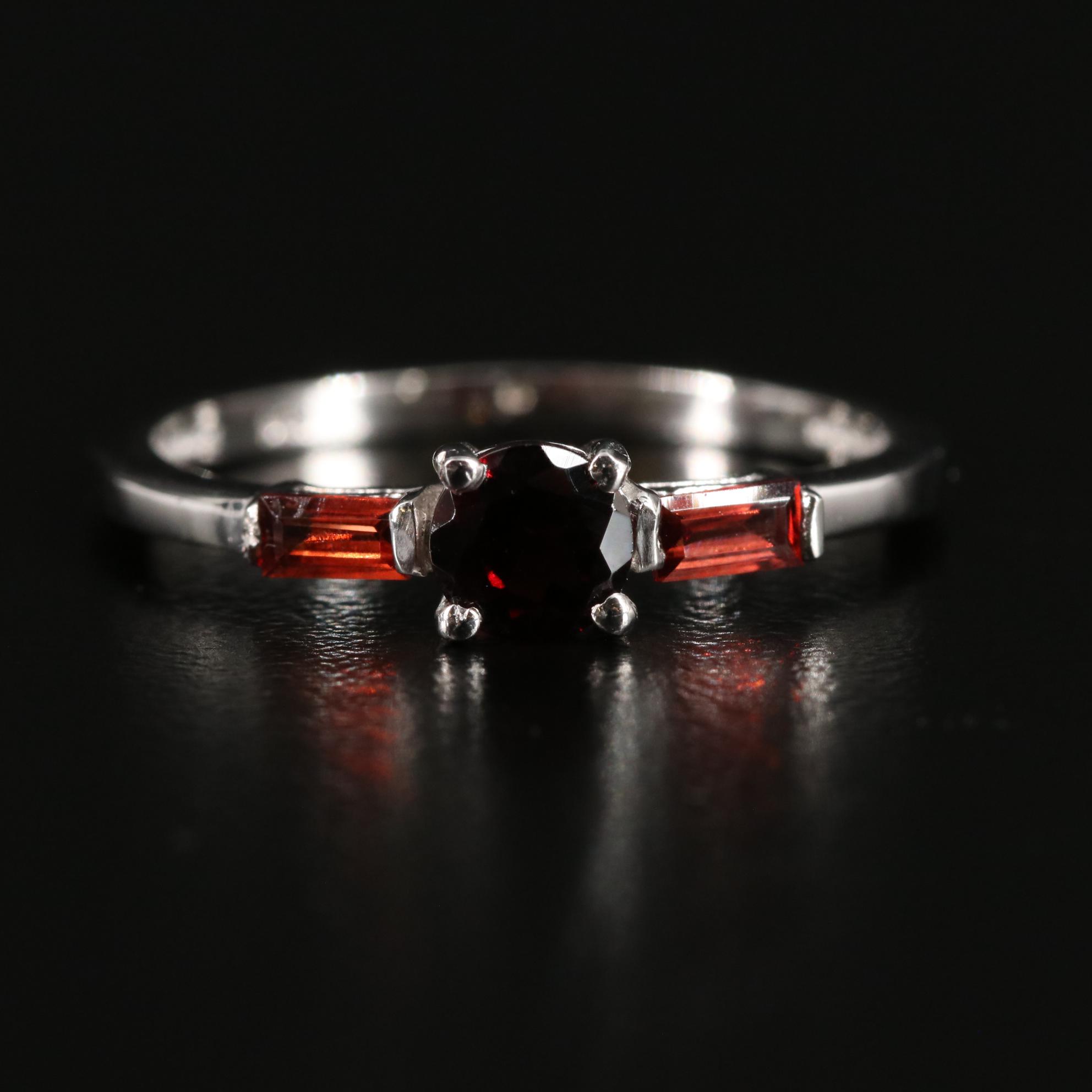 Sterling Garnet Ring