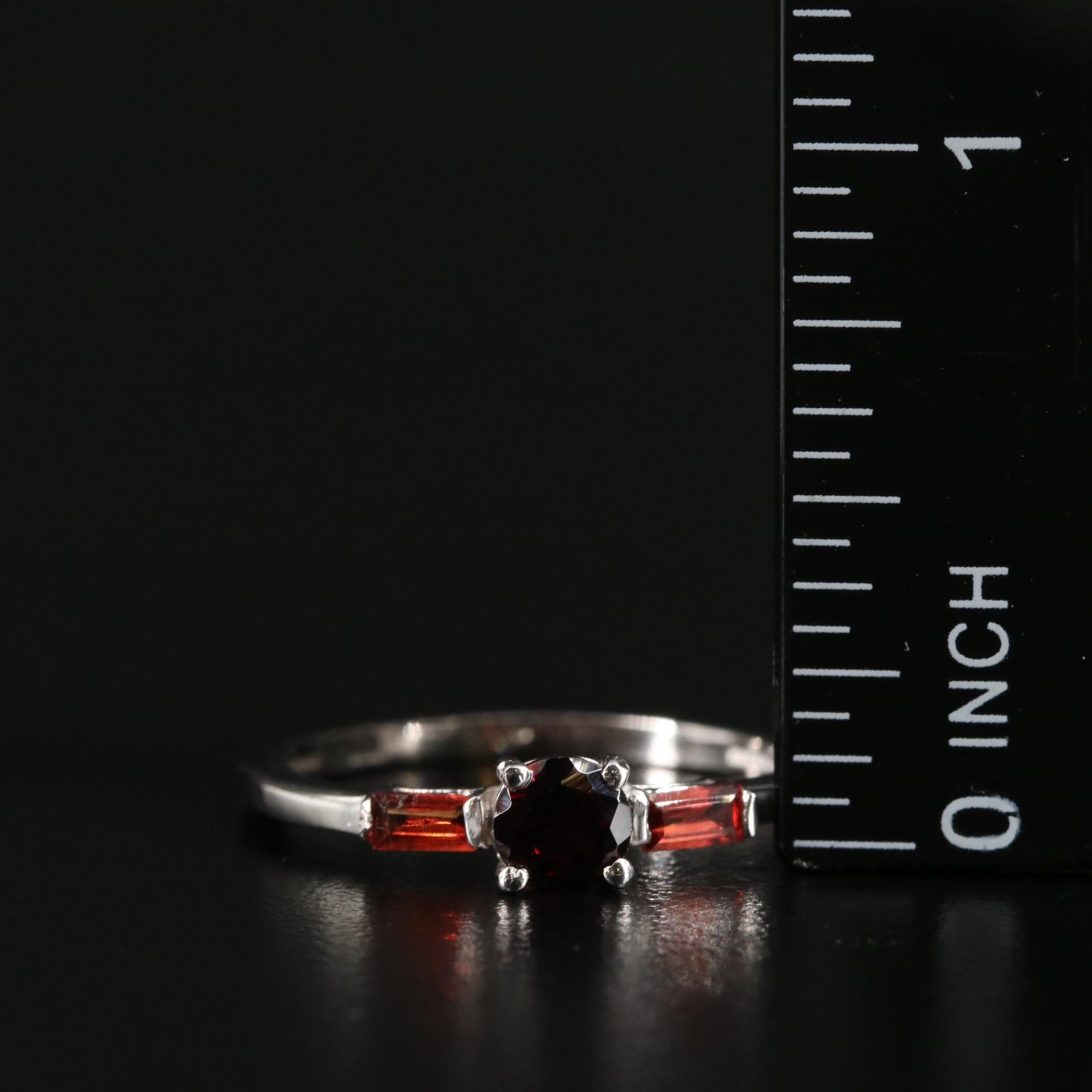 Sterling Garnet Ring