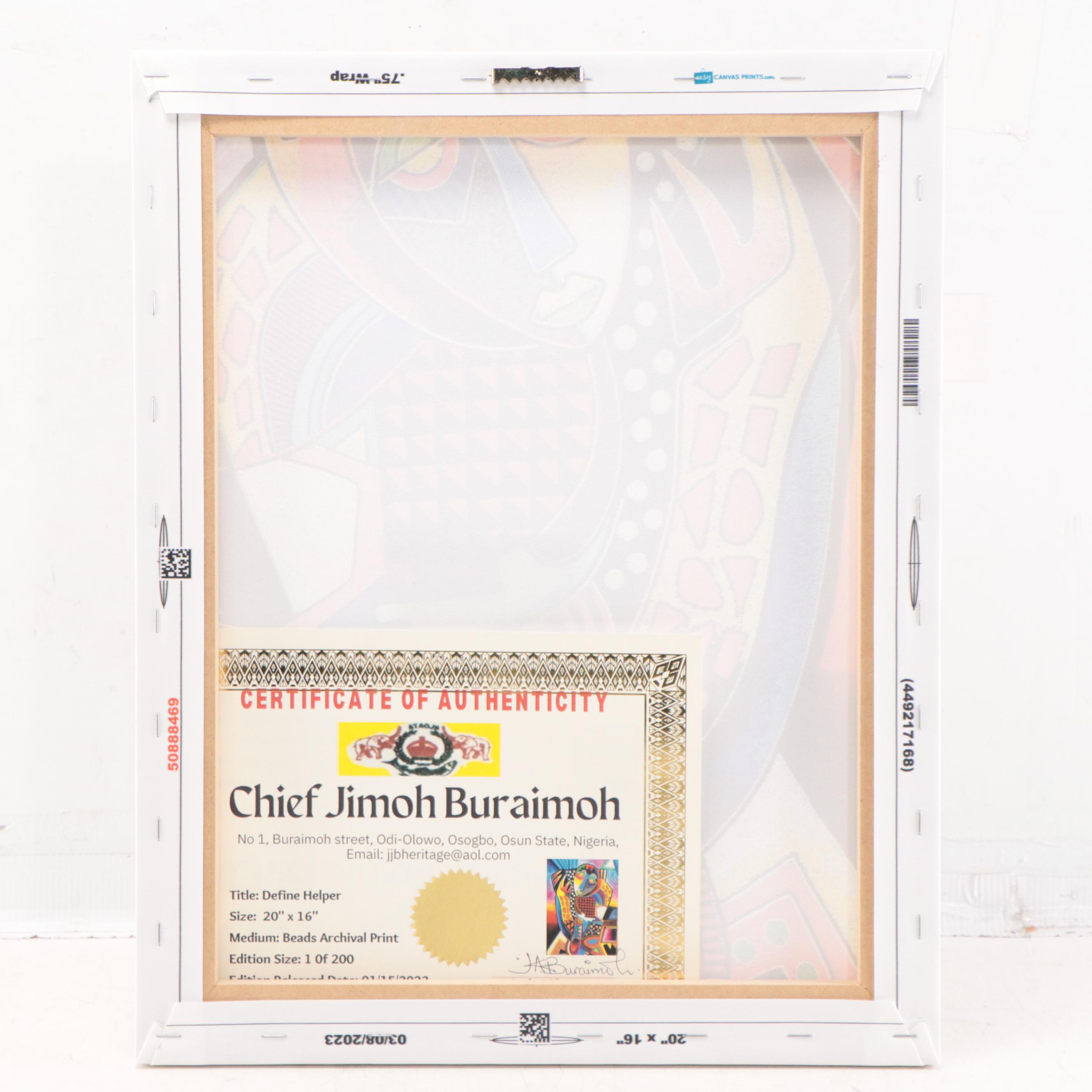 Chief Jimoh Buraimoh Giclée "Define Helper," 2023