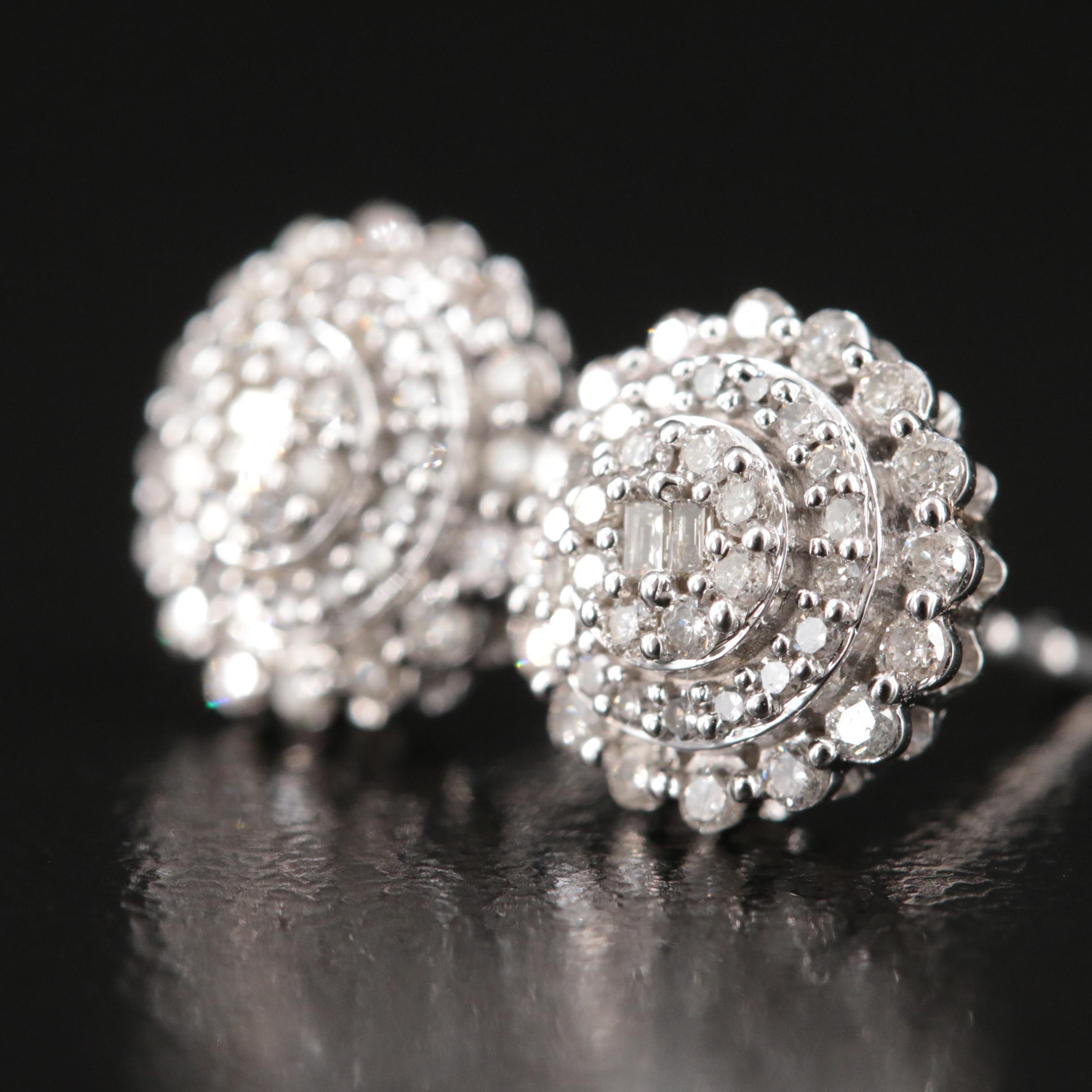 10K 0.51 CTW Diamond Stud Earrings