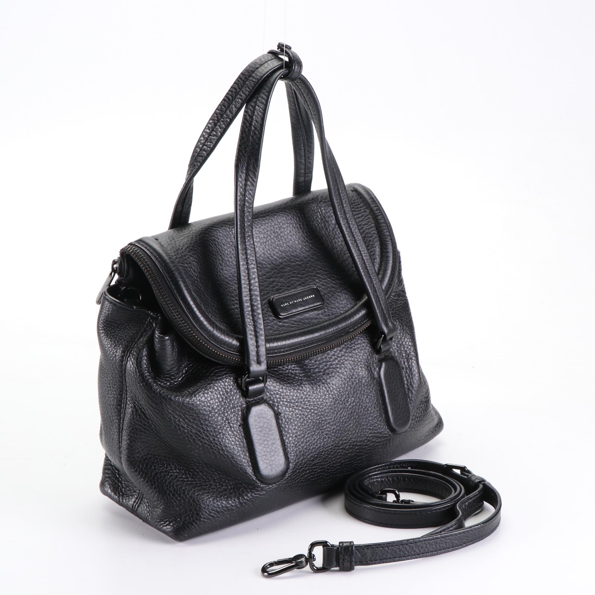 Marc by Marc Jacobs Convertible Tote Bag in Black Leather with Detachable Strap