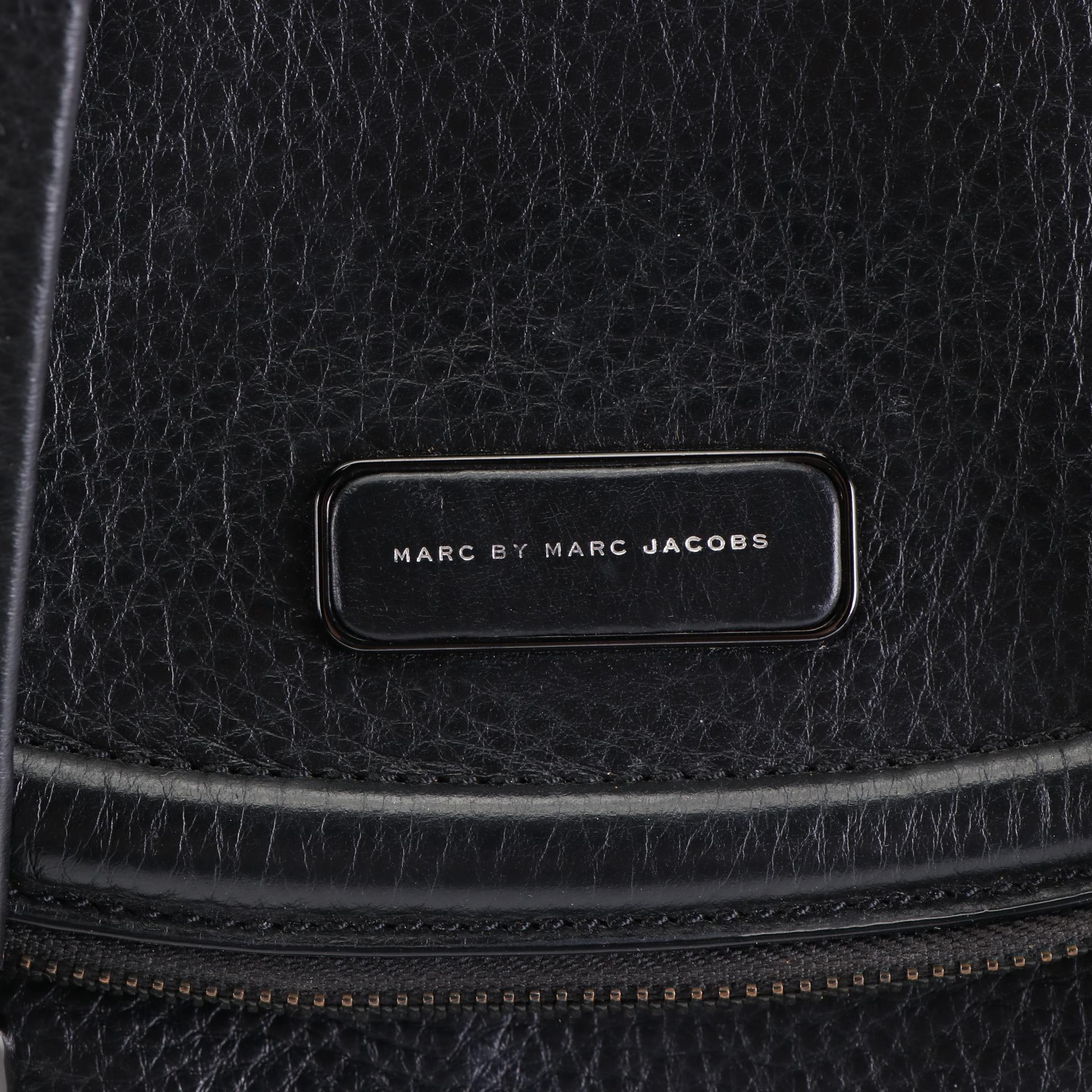 Marc by Marc Jacobs Convertible Tote Bag in Black Leather with Detachable Strap