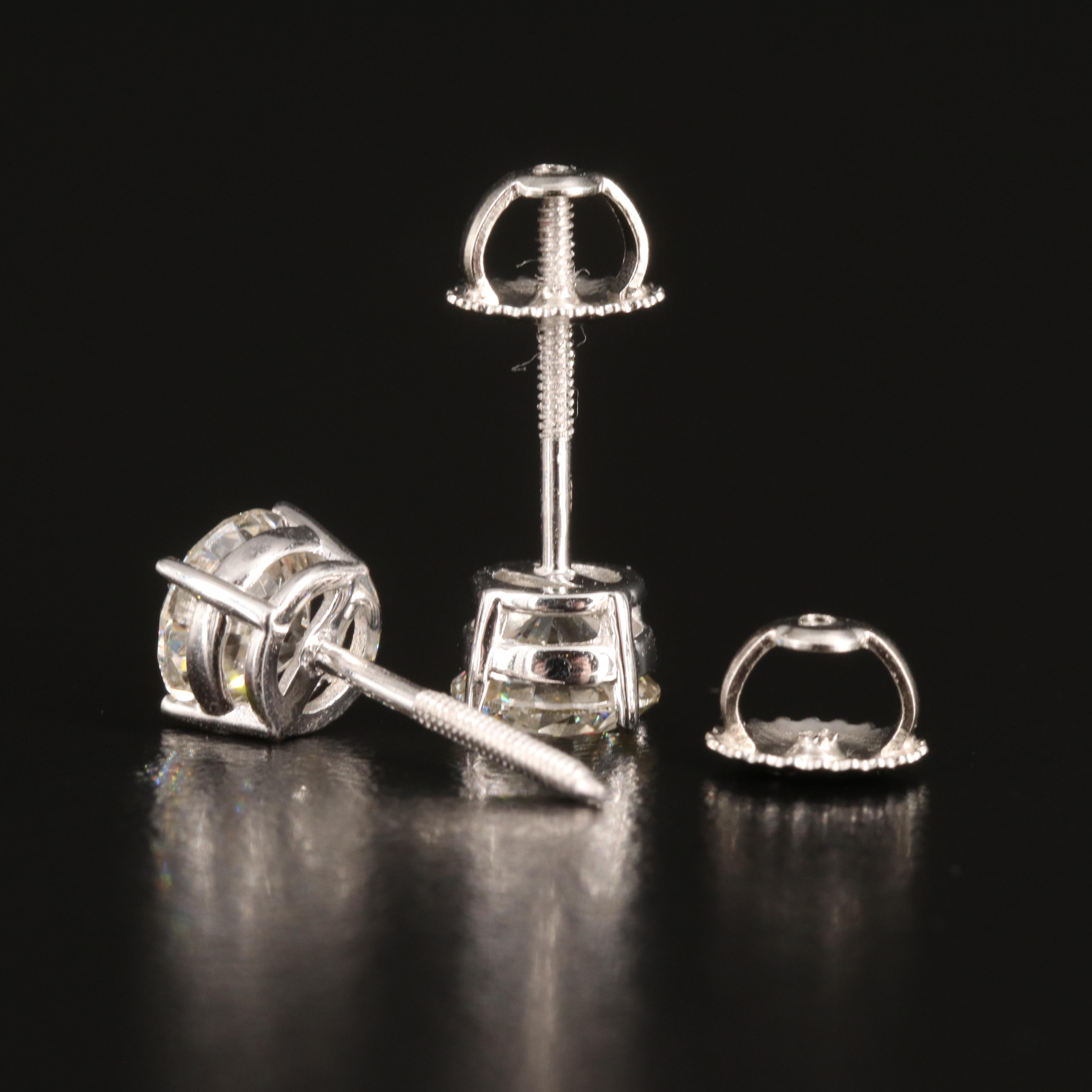 Platinum 1.57 CTW Lab Grown Diamond Stud Earrings