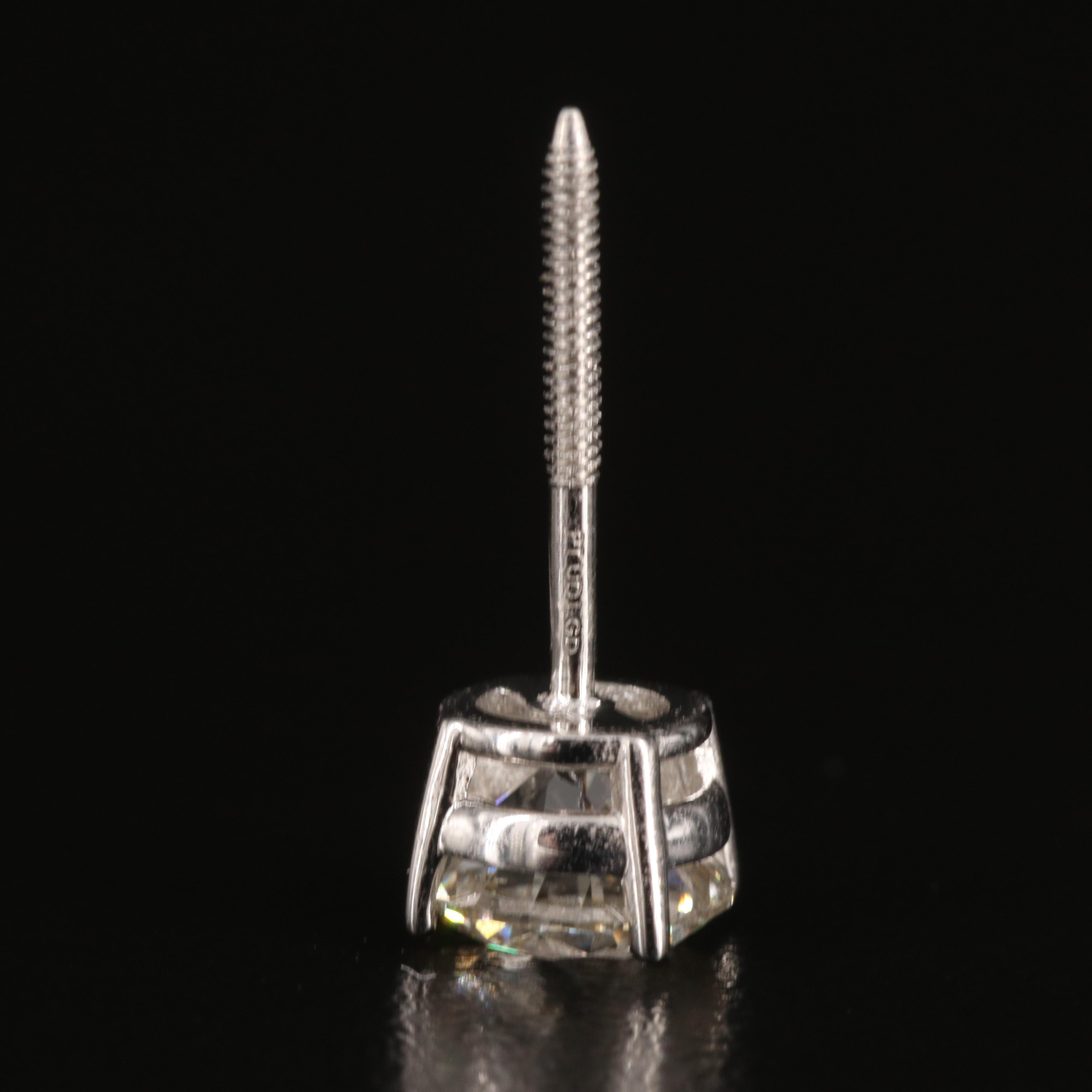 Platinum 1.57 CTW Lab Grown Diamond Stud Earrings