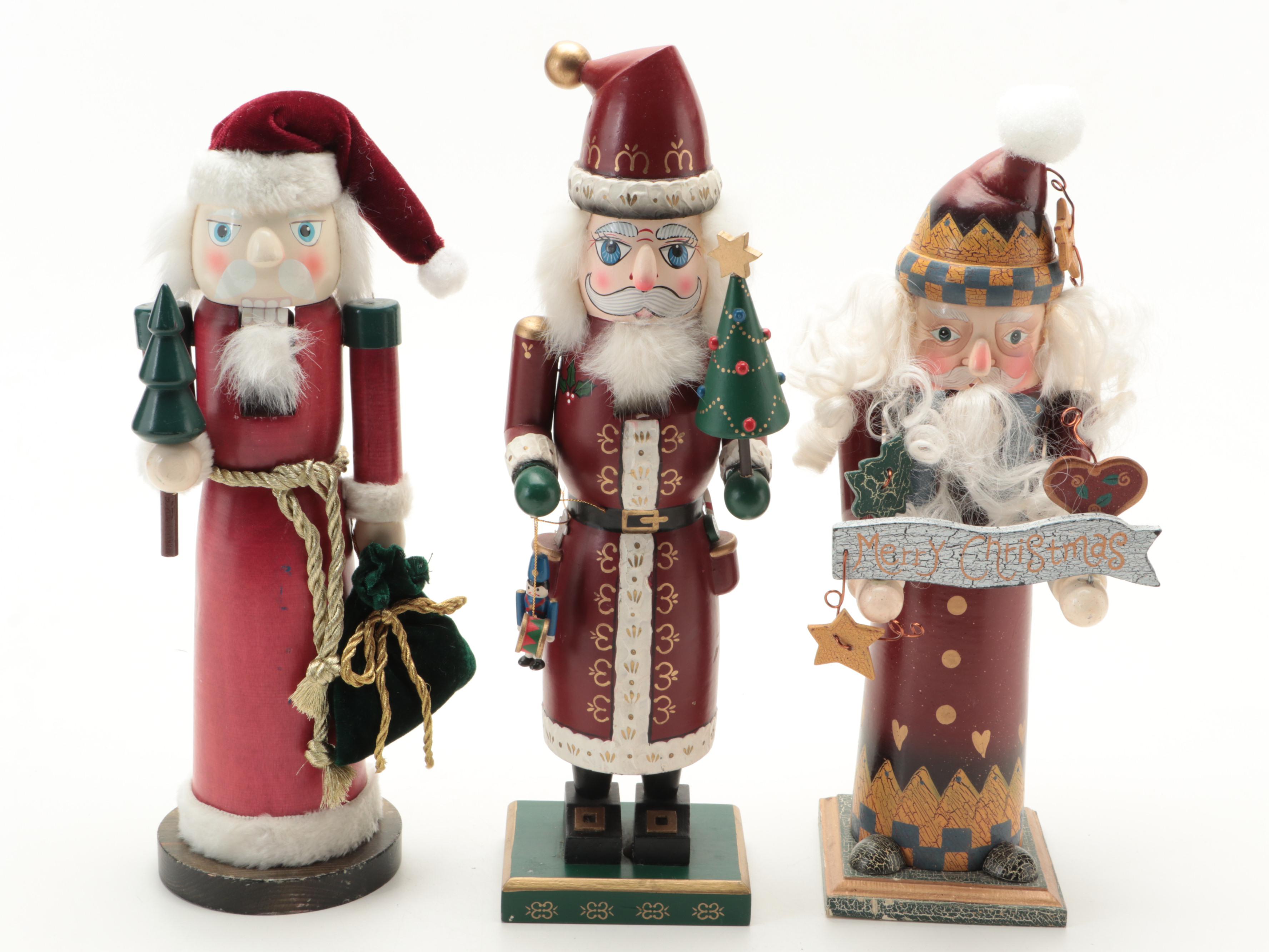 Nutcracker Village "Victorian Santa" and Other Santa Nutcrackers