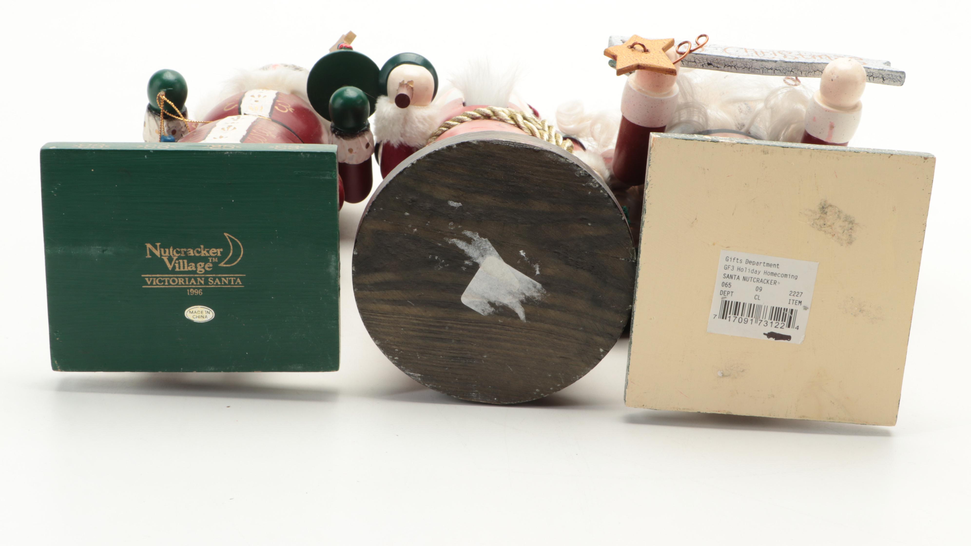 Nutcracker Village "Victorian Santa" and Other Santa Nutcrackers