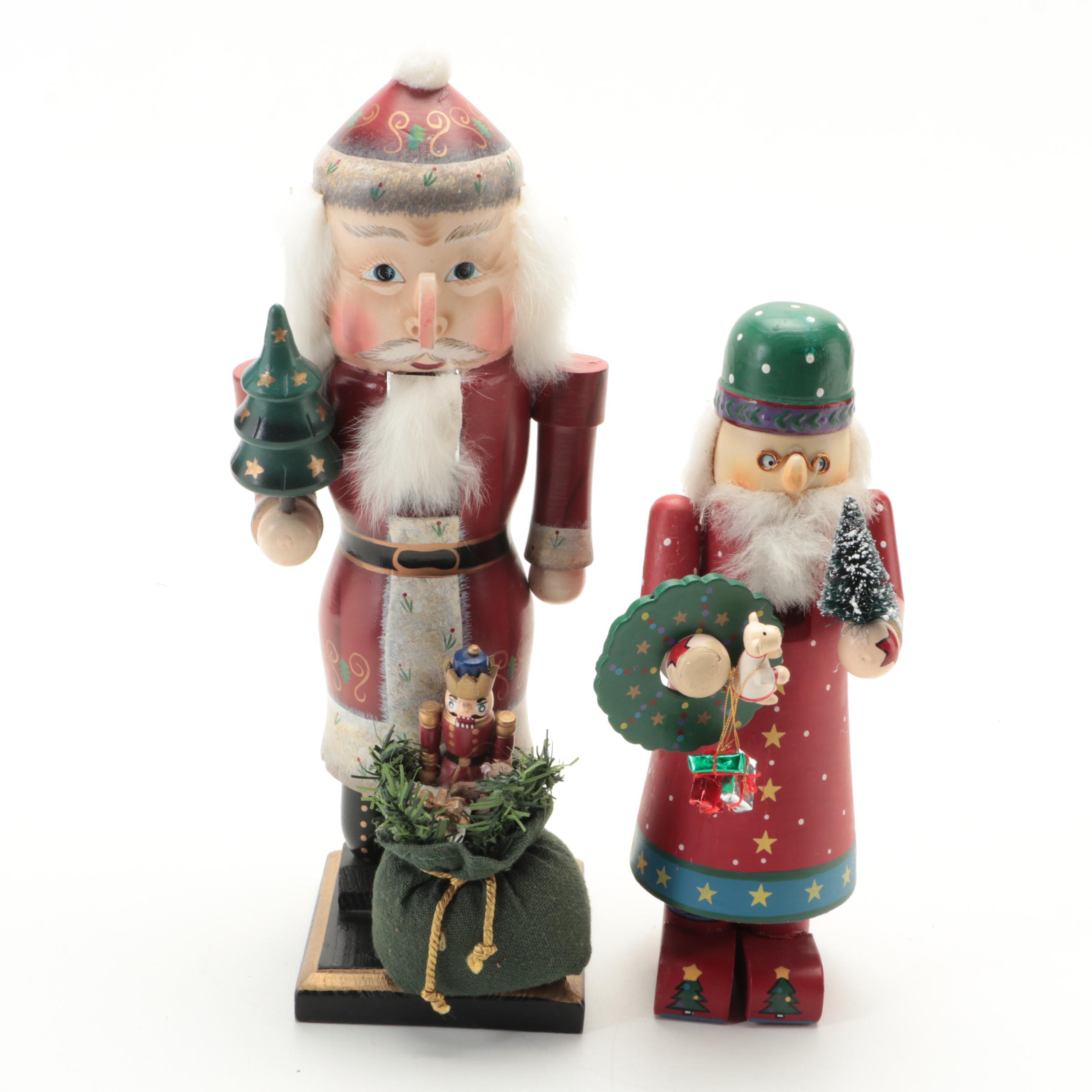 Nutcracker Village "Victorian Santa" and Other Santa Nutcrackers