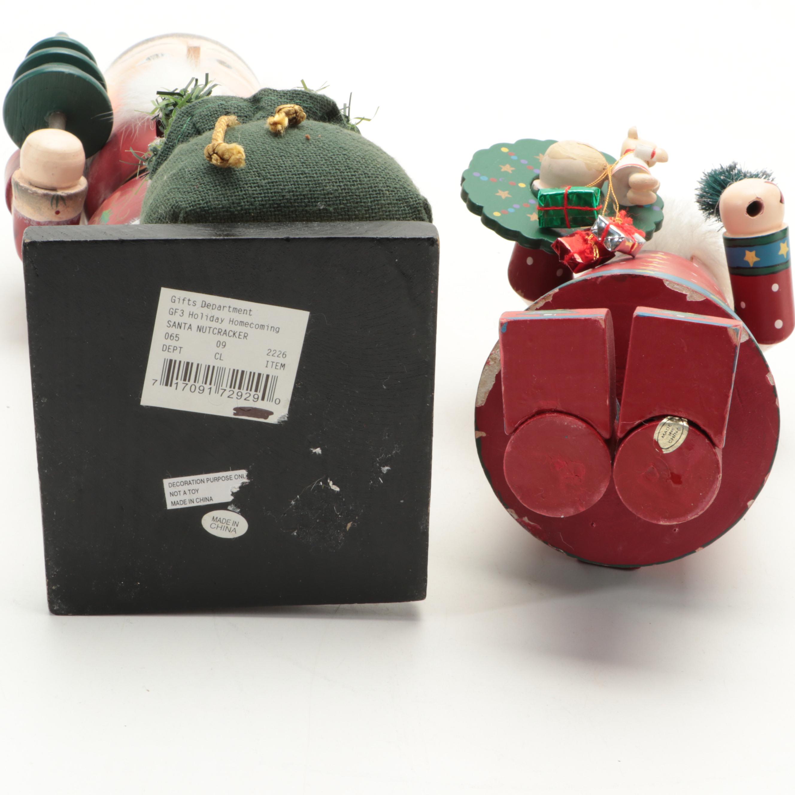 Nutcracker Village "Victorian Santa" and Other Santa Nutcrackers