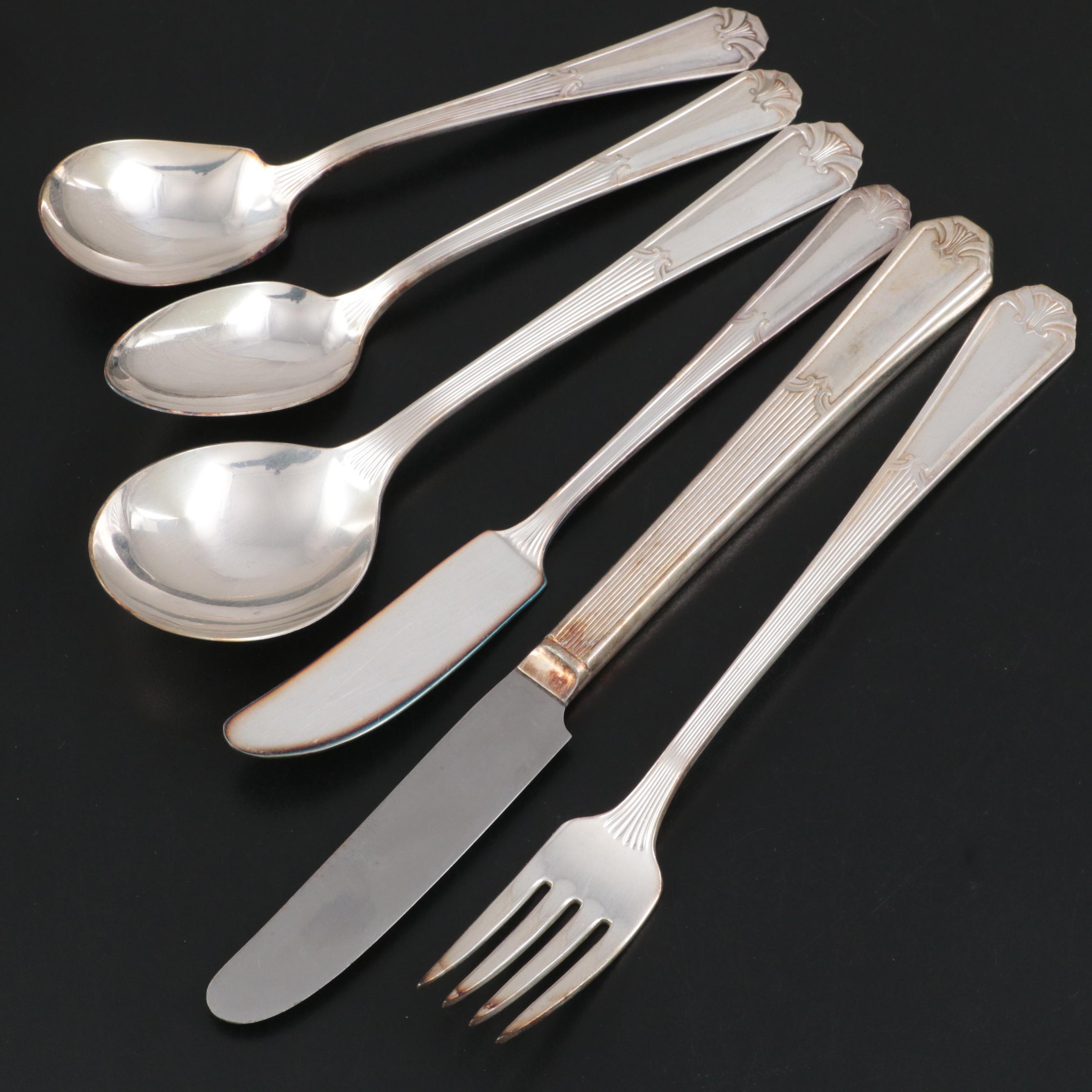 Wm Rogers "Fidelis" Silver Plate Flatware, Mid-20th Century