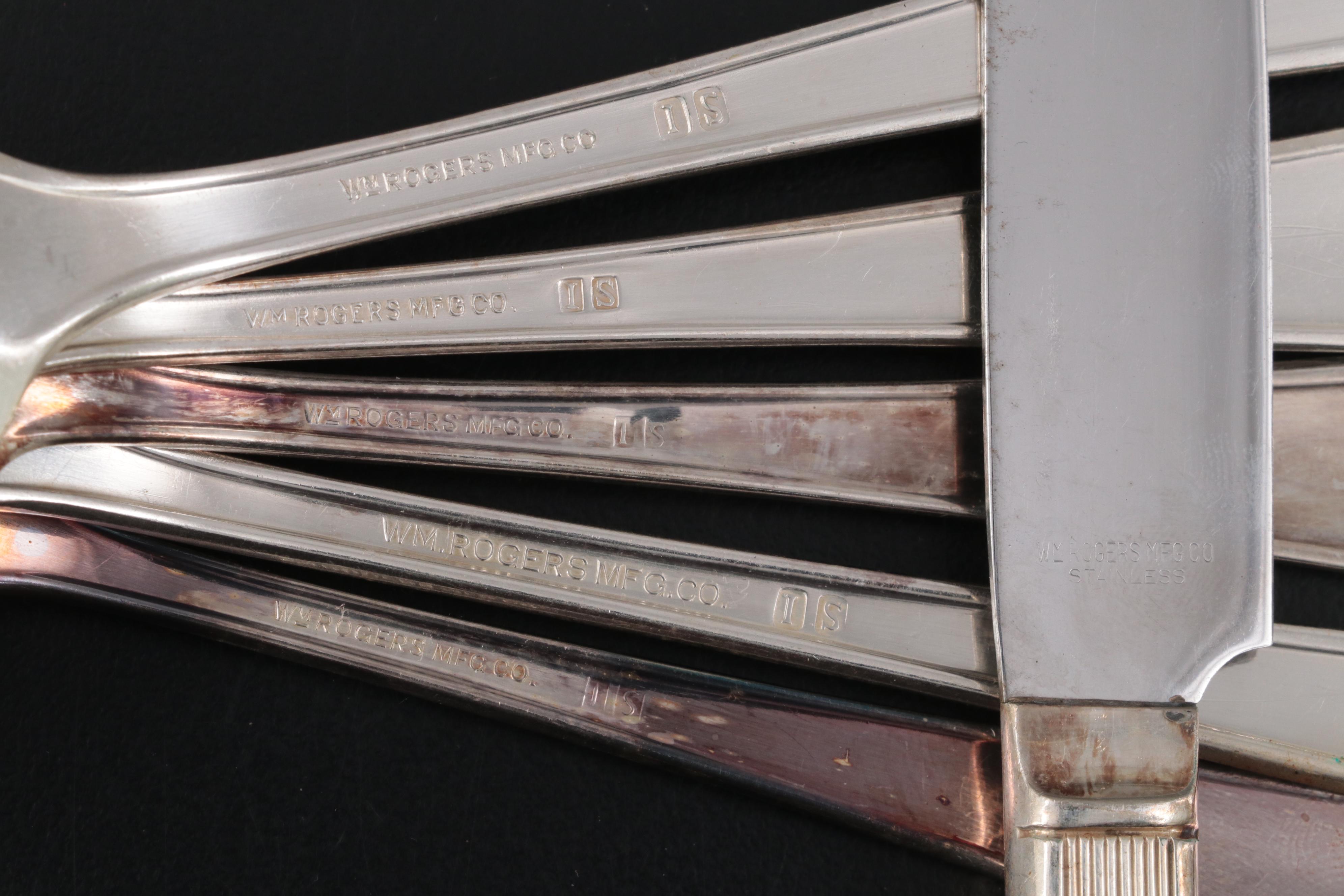 Wm Rogers "Fidelis" Silver Plate Flatware, Mid-20th Century