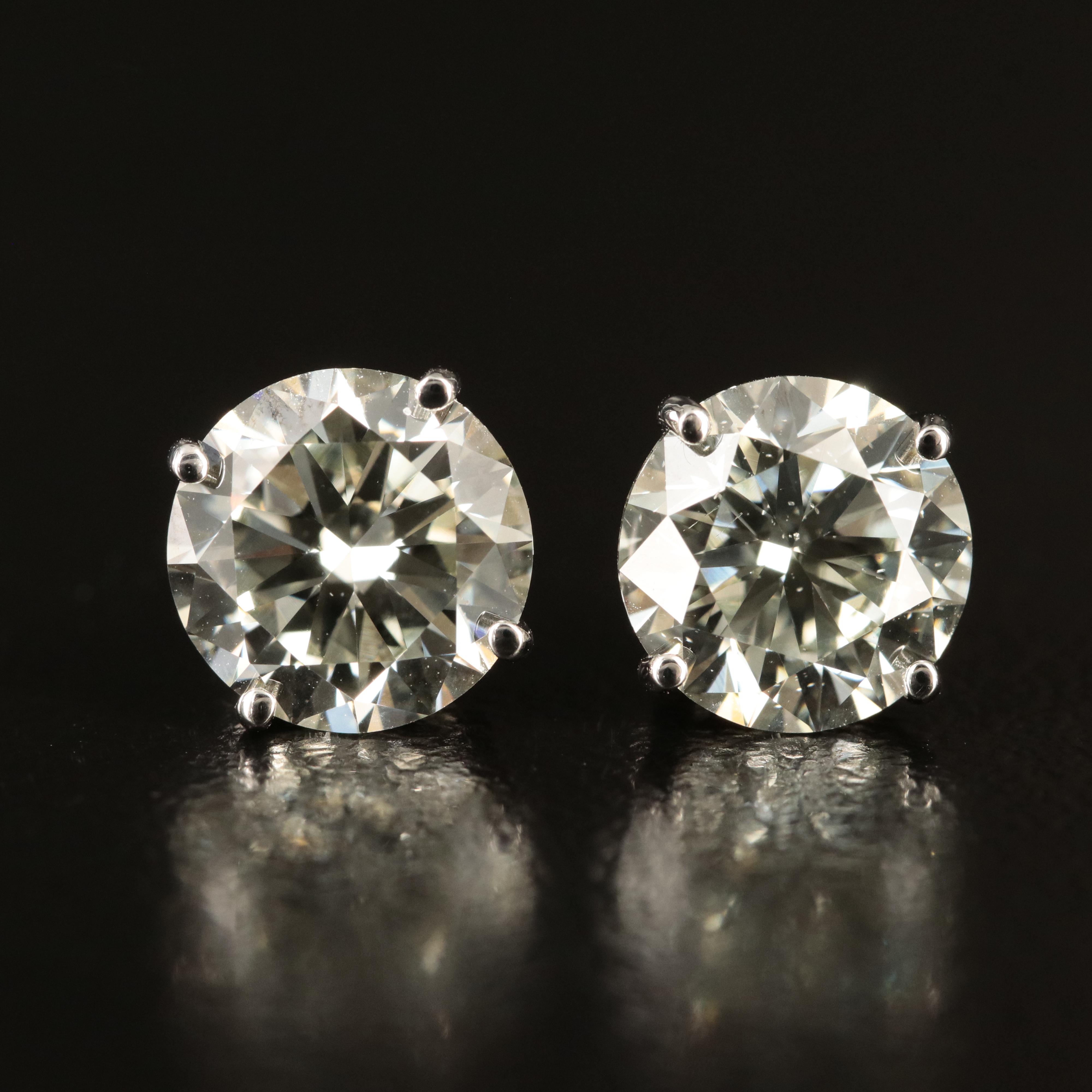 Platinum 3.65 CTW Lab Grown Diamond Earrings