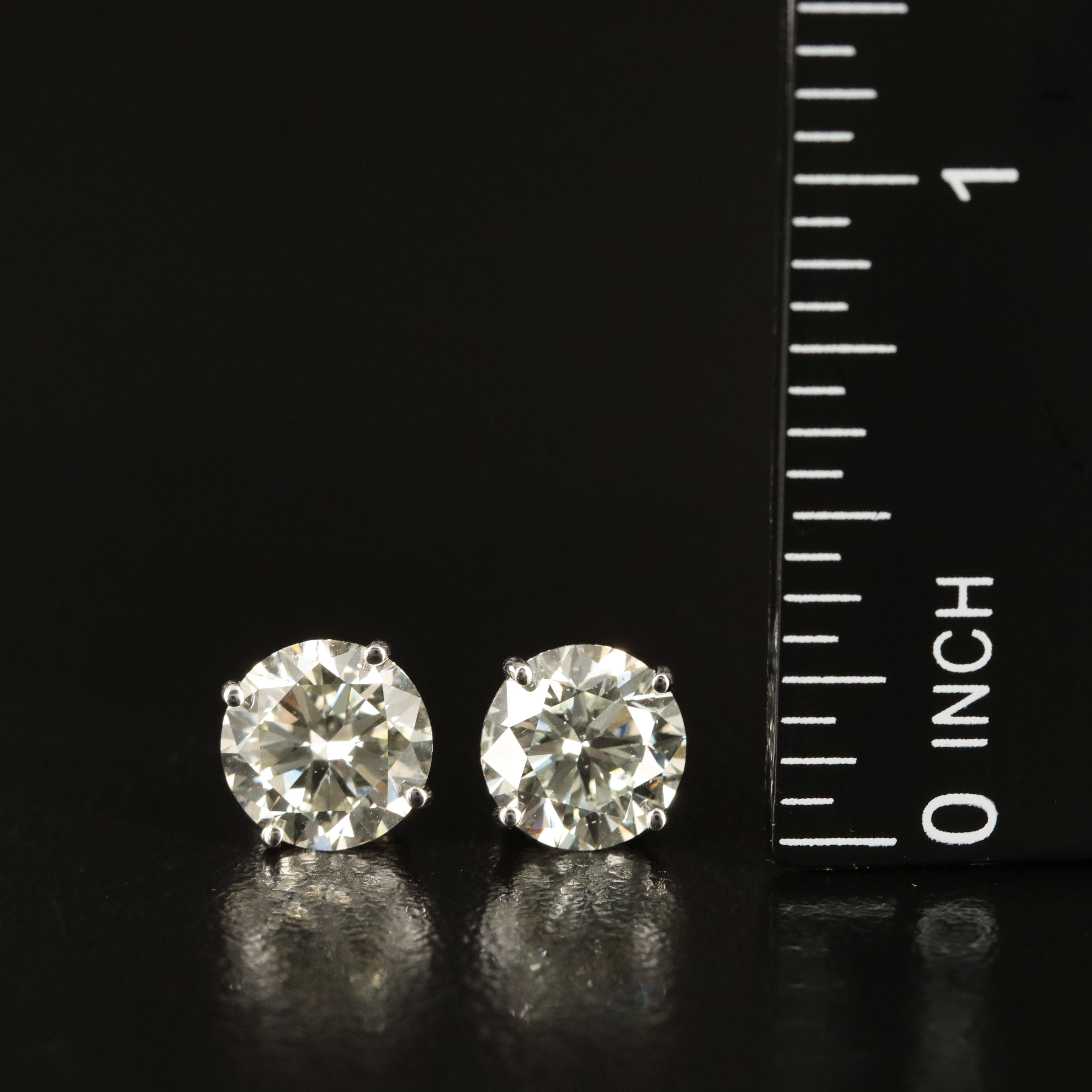 Platinum 3.65 CTW Lab Grown Diamond Earrings