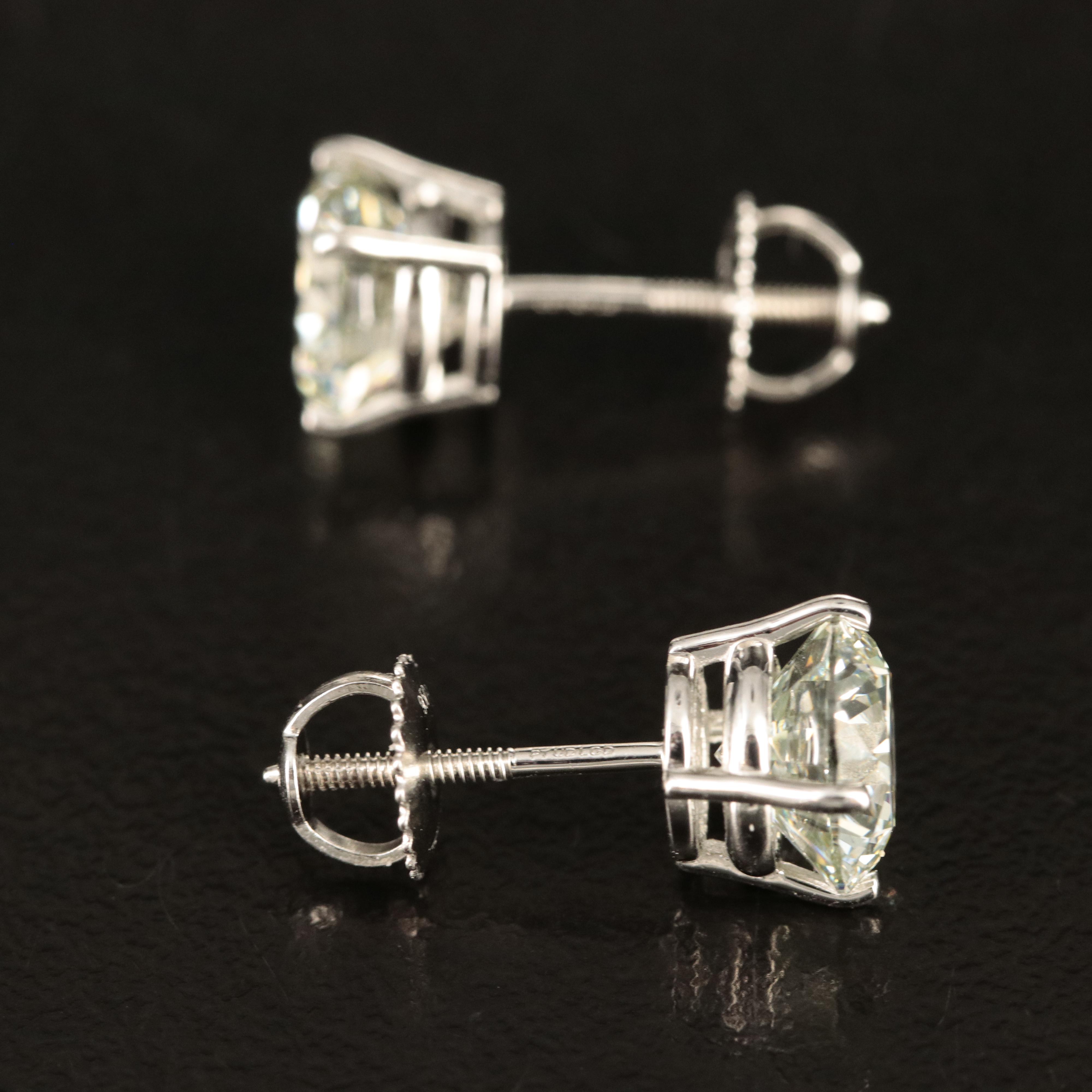 Platinum 3.65 CTW Lab Grown Diamond Earrings