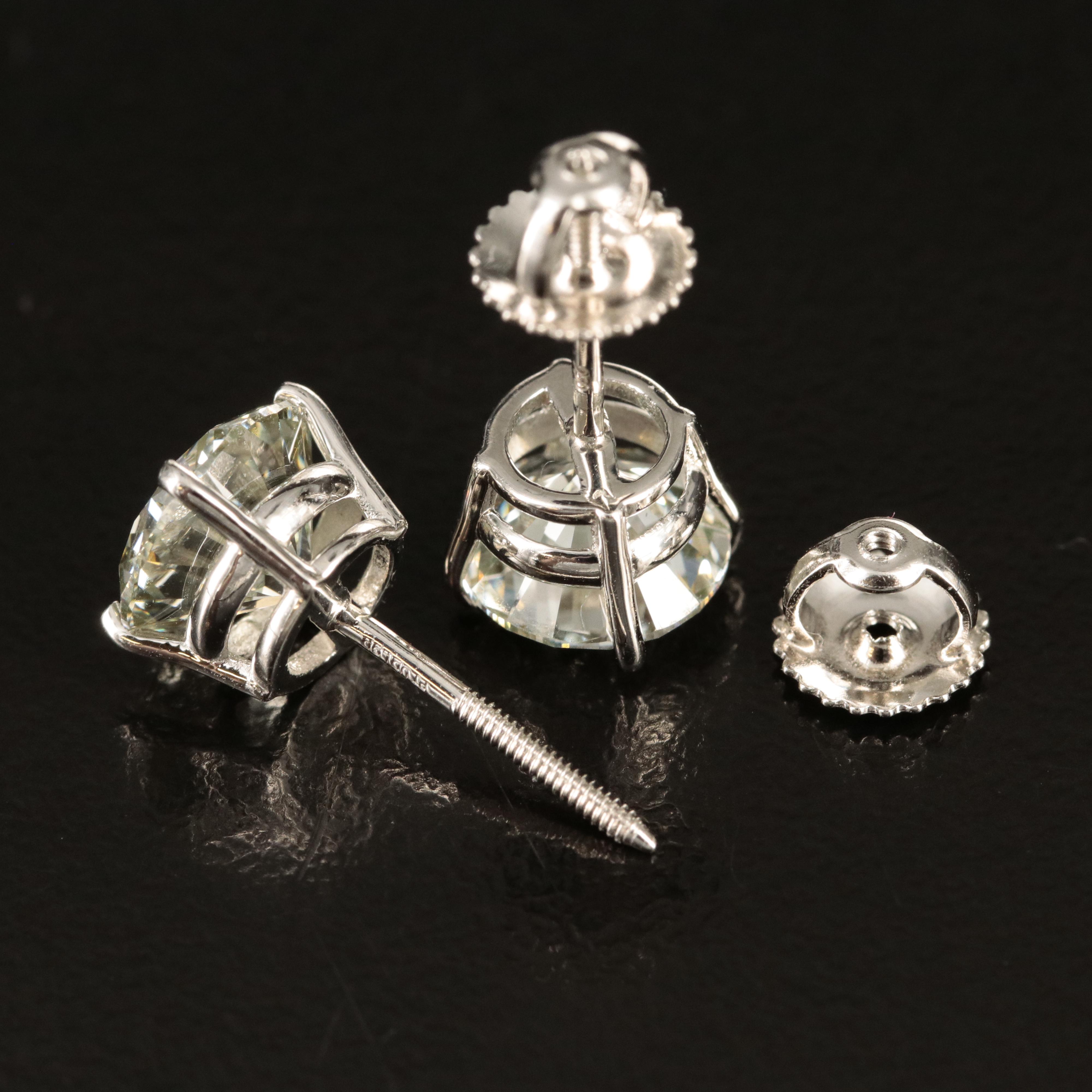 Platinum 3.65 CTW Lab Grown Diamond Earrings