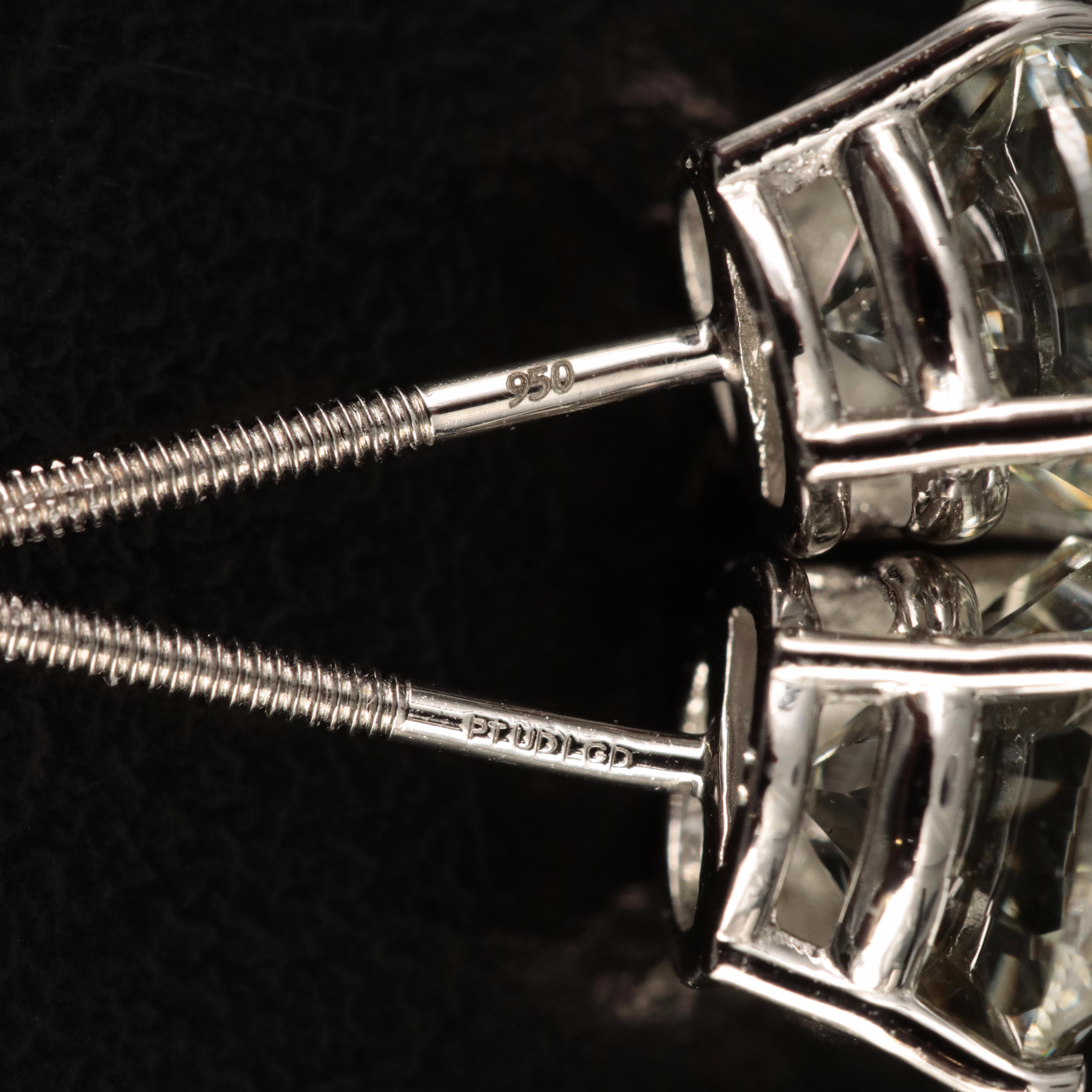 Platinum 3.65 CTW Lab Grown Diamond Earrings