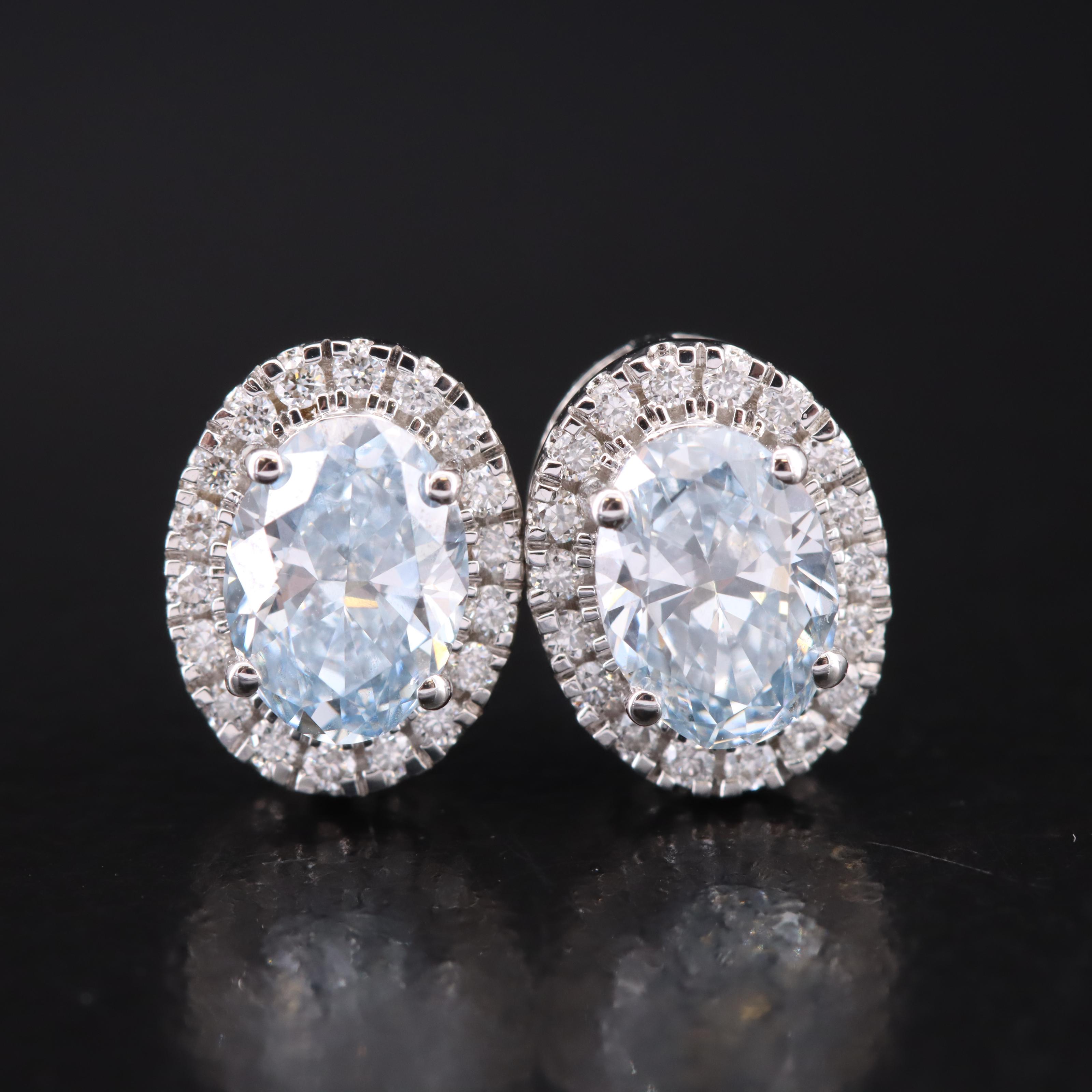 14K 0.98 CTW Lab Grown Diamond Stud Earrings