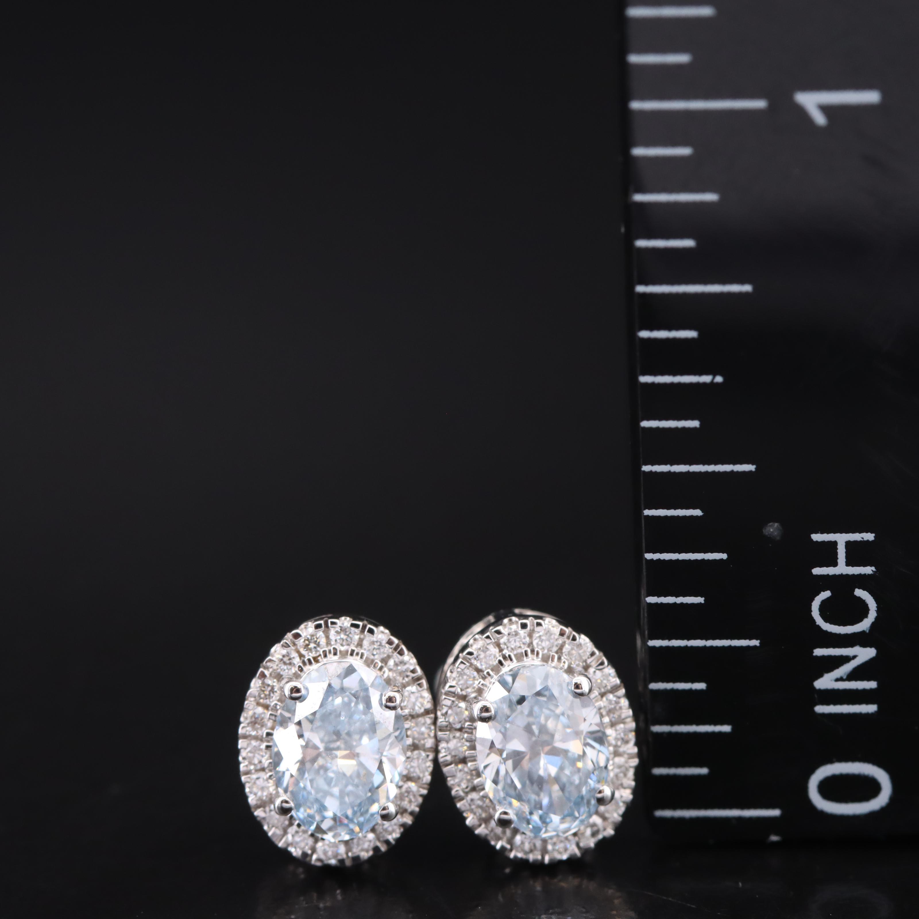 14K 0.98 CTW Lab Grown Diamond Stud Earrings