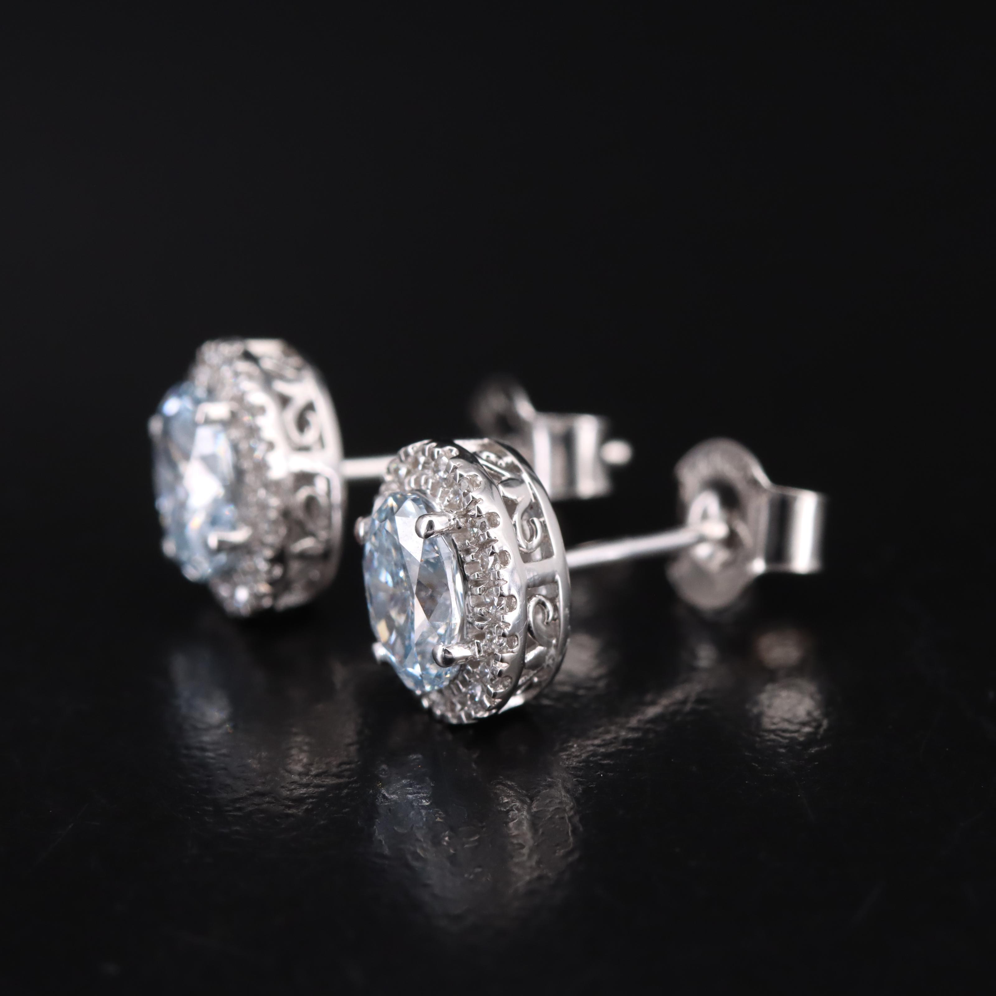 14K 0.98 CTW Lab Grown Diamond Stud Earrings