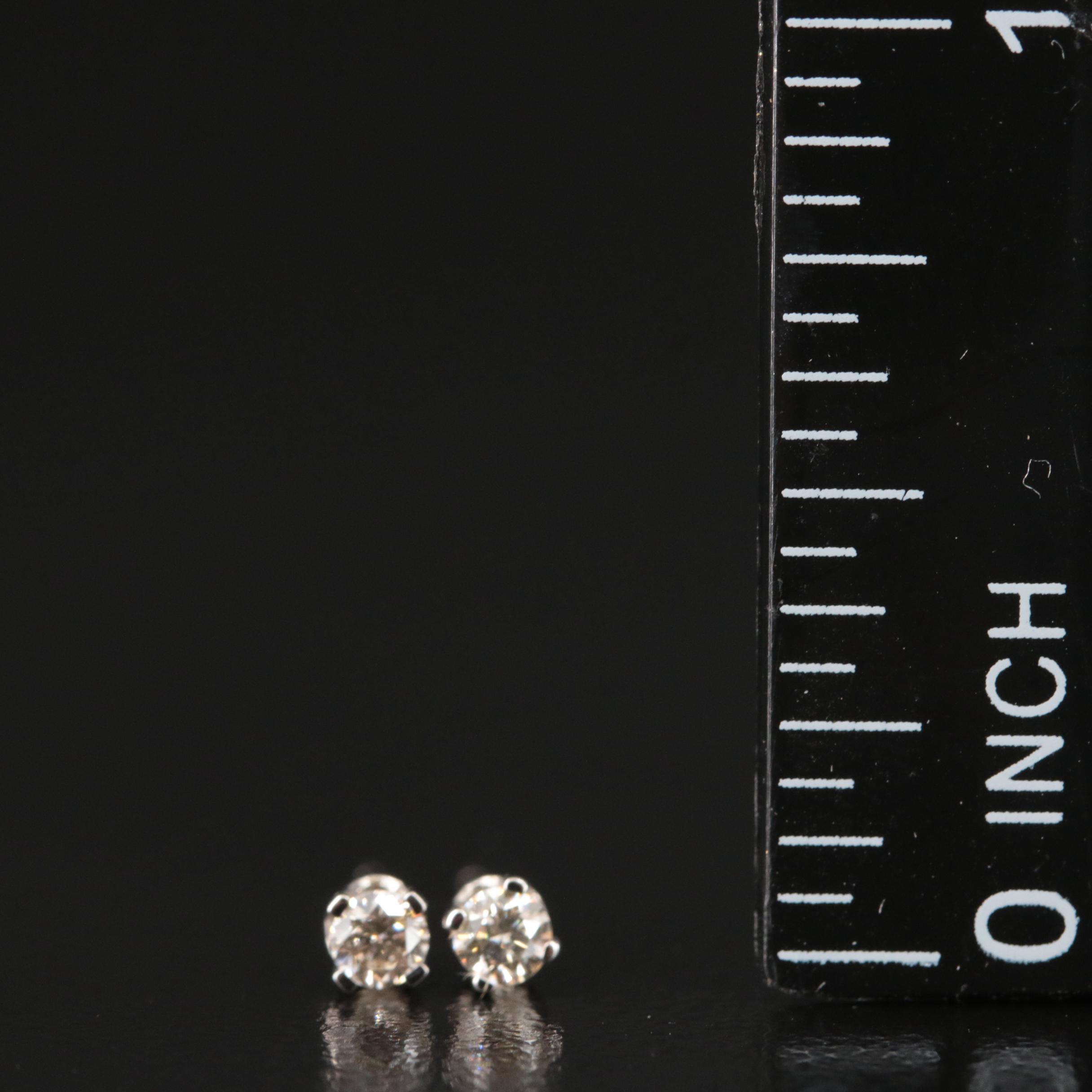 10K 0.17 CTW Diamond Stud Earrings