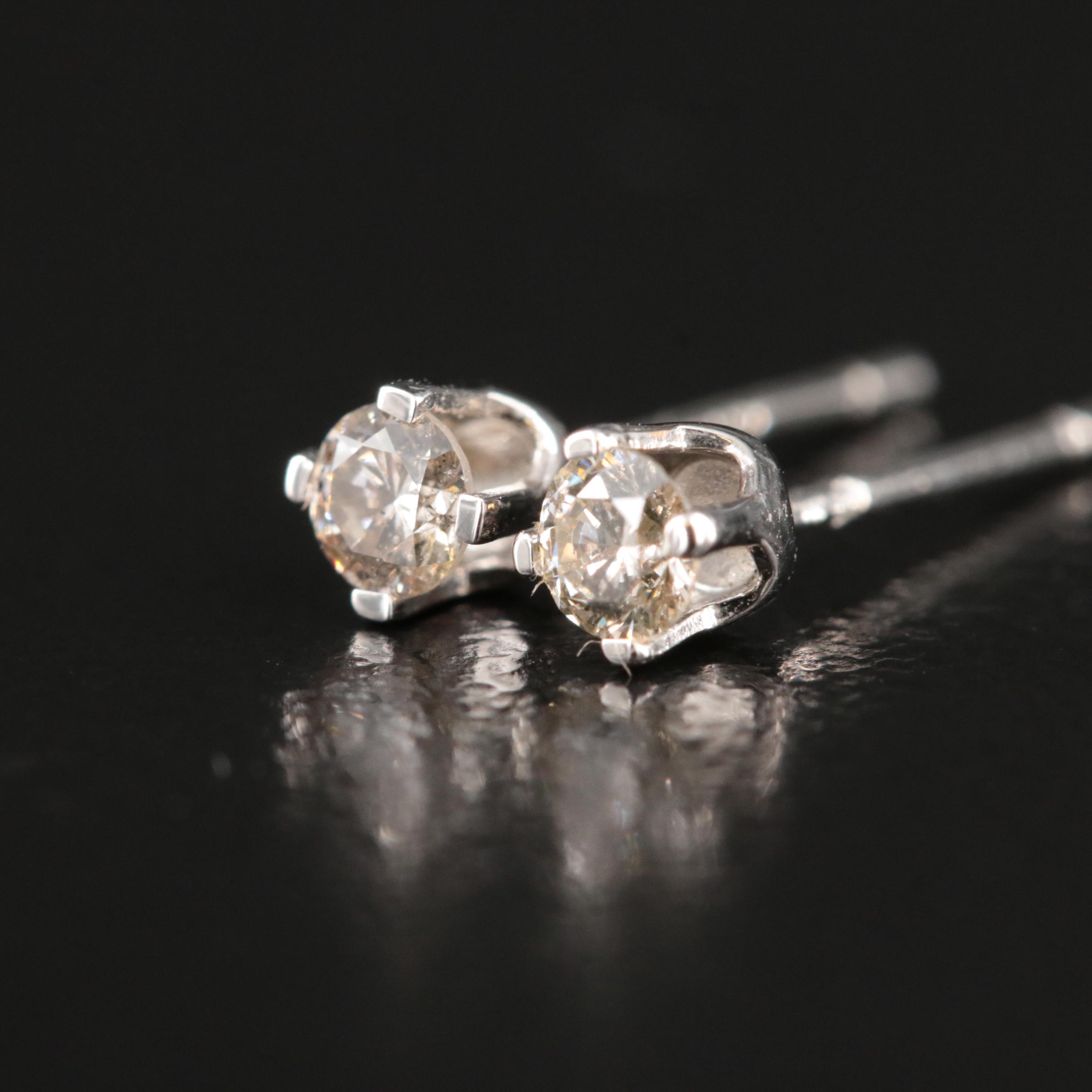 10K 0.17 CTW Diamond Stud Earrings