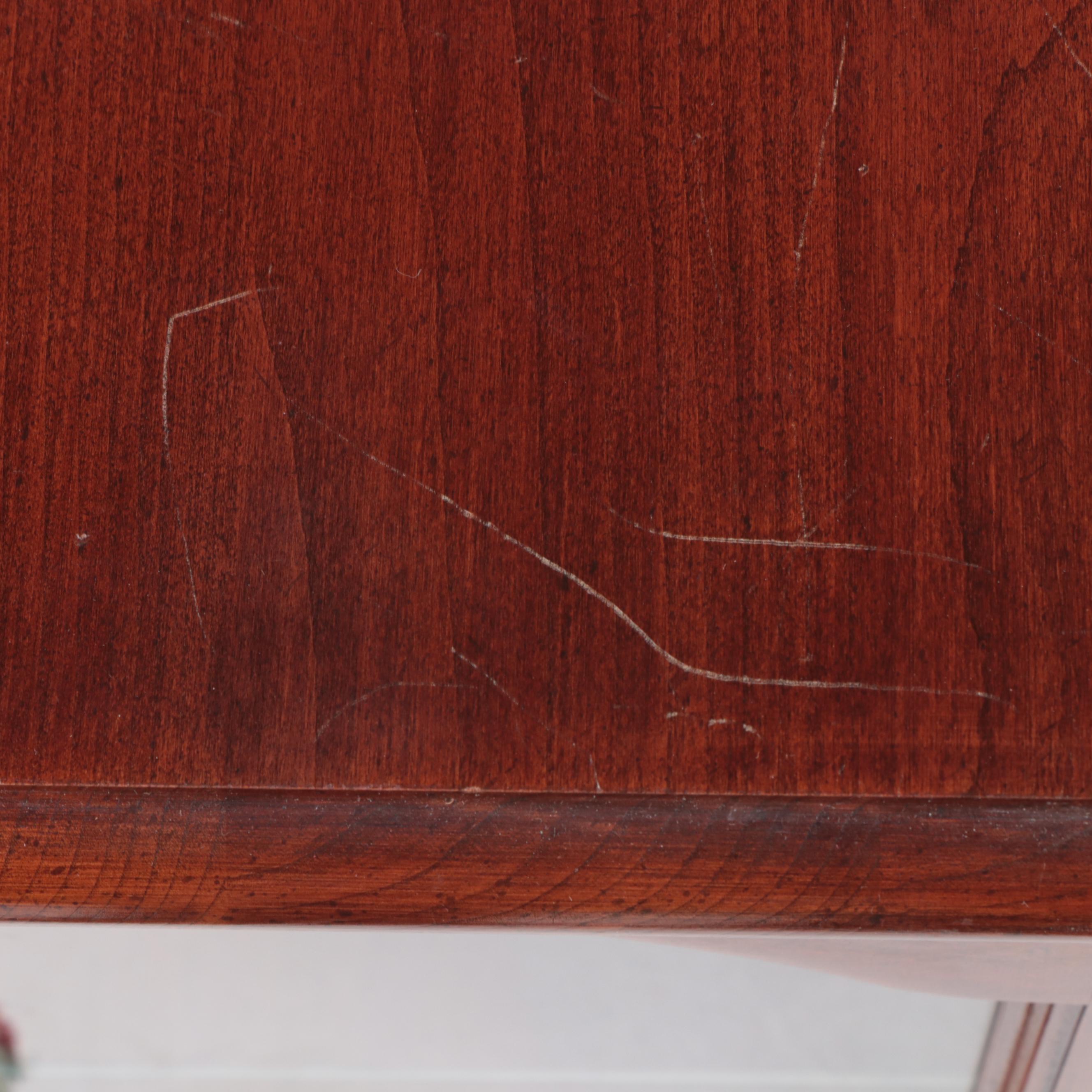 Federal Style Cherrywood Display Side Cabinet, Late 20th Century