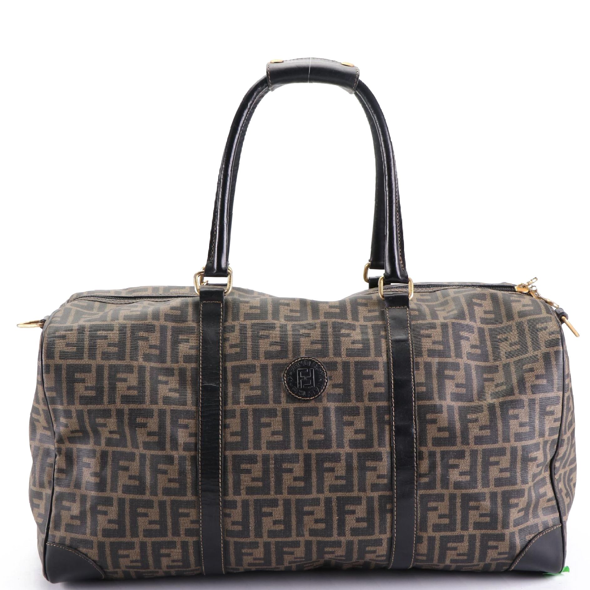 Fendi Travel Bag in FF Zucca Coated Canvas and Leather