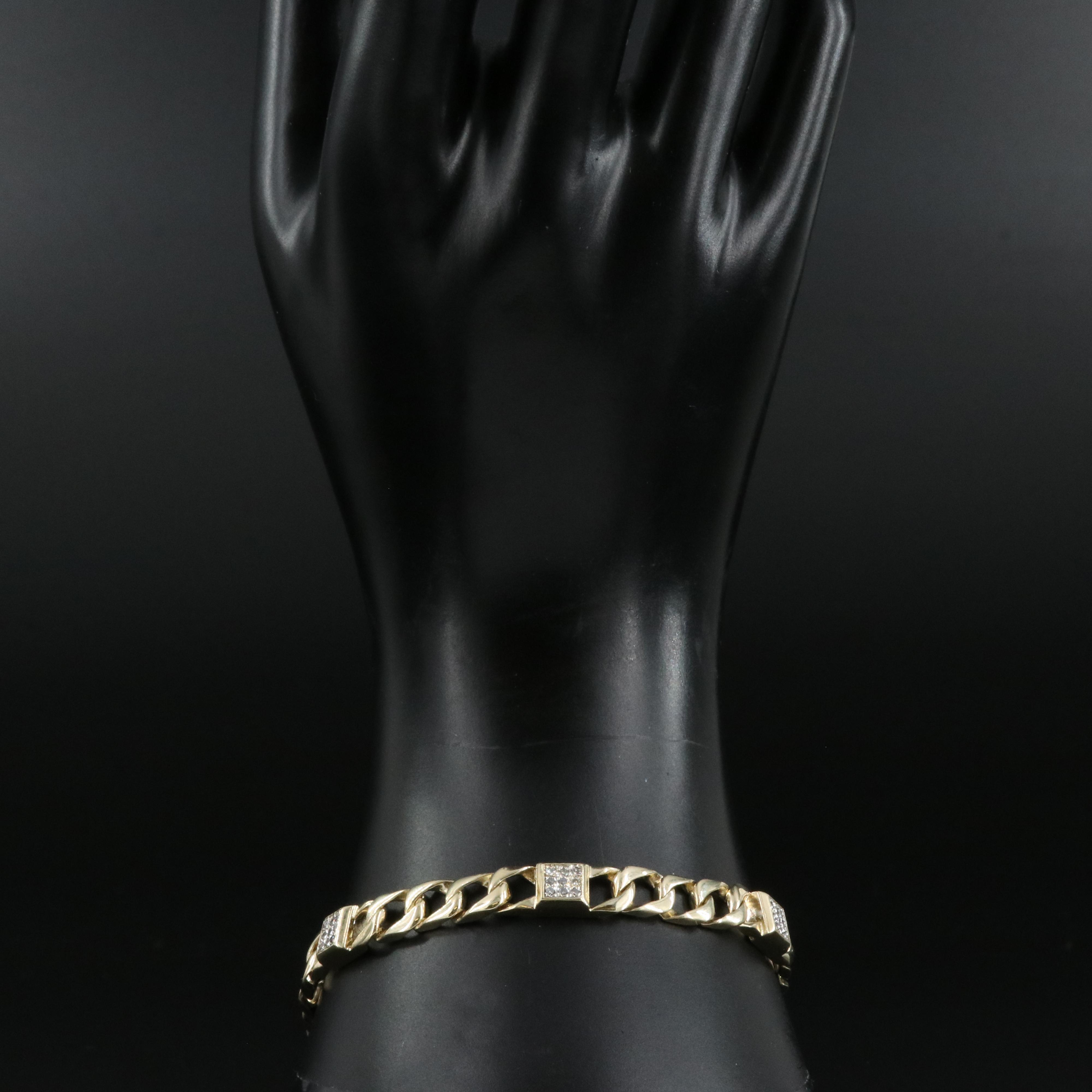 10K 0.47 CTW Diamond Station Bracelet