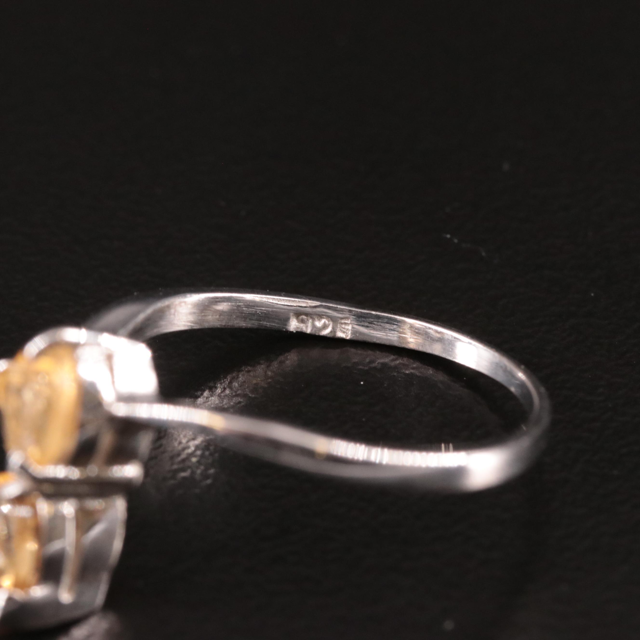 Sterling Citrine Ring