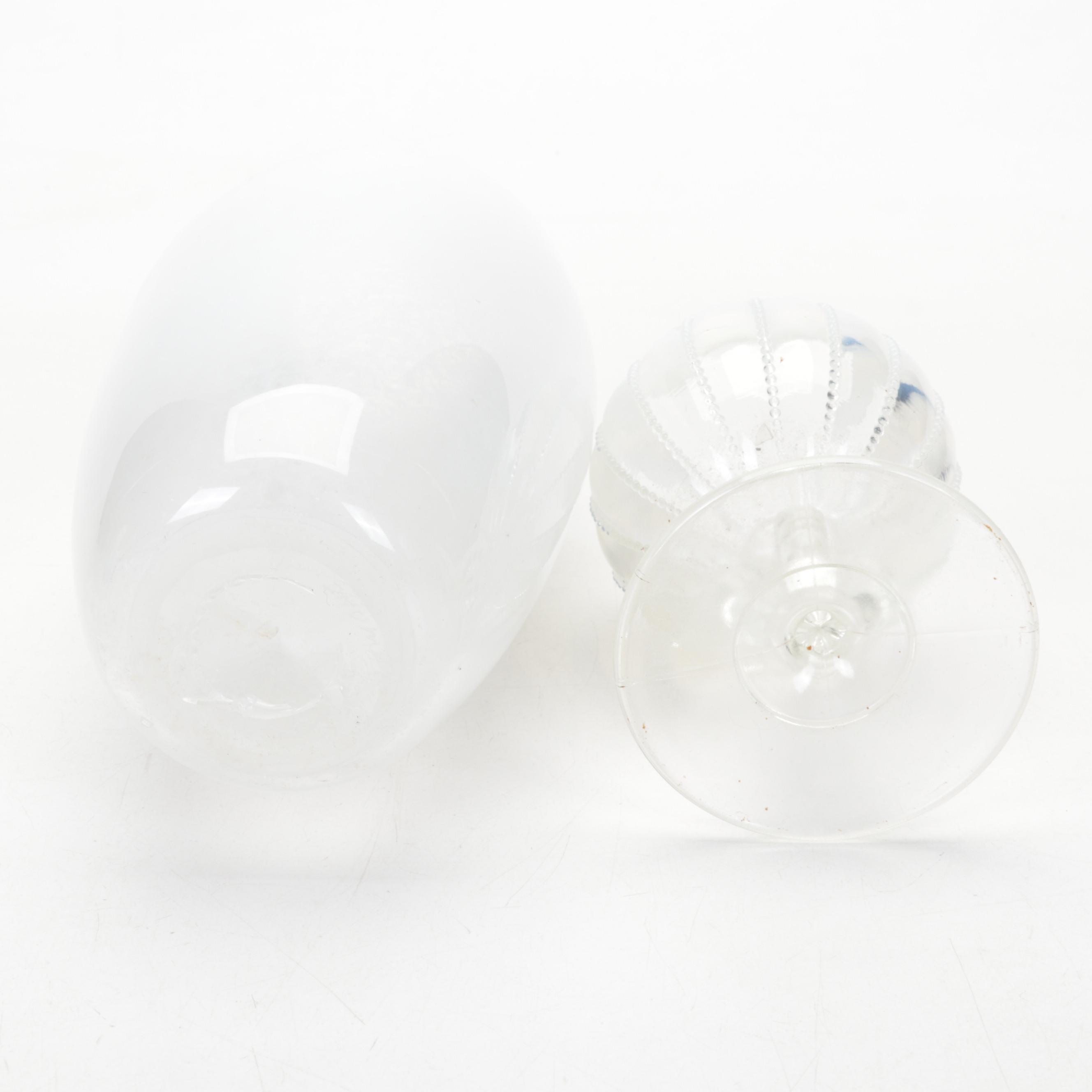 Fenton Blue Bird and Other Art Glass Figurines with Artist Signed Vase