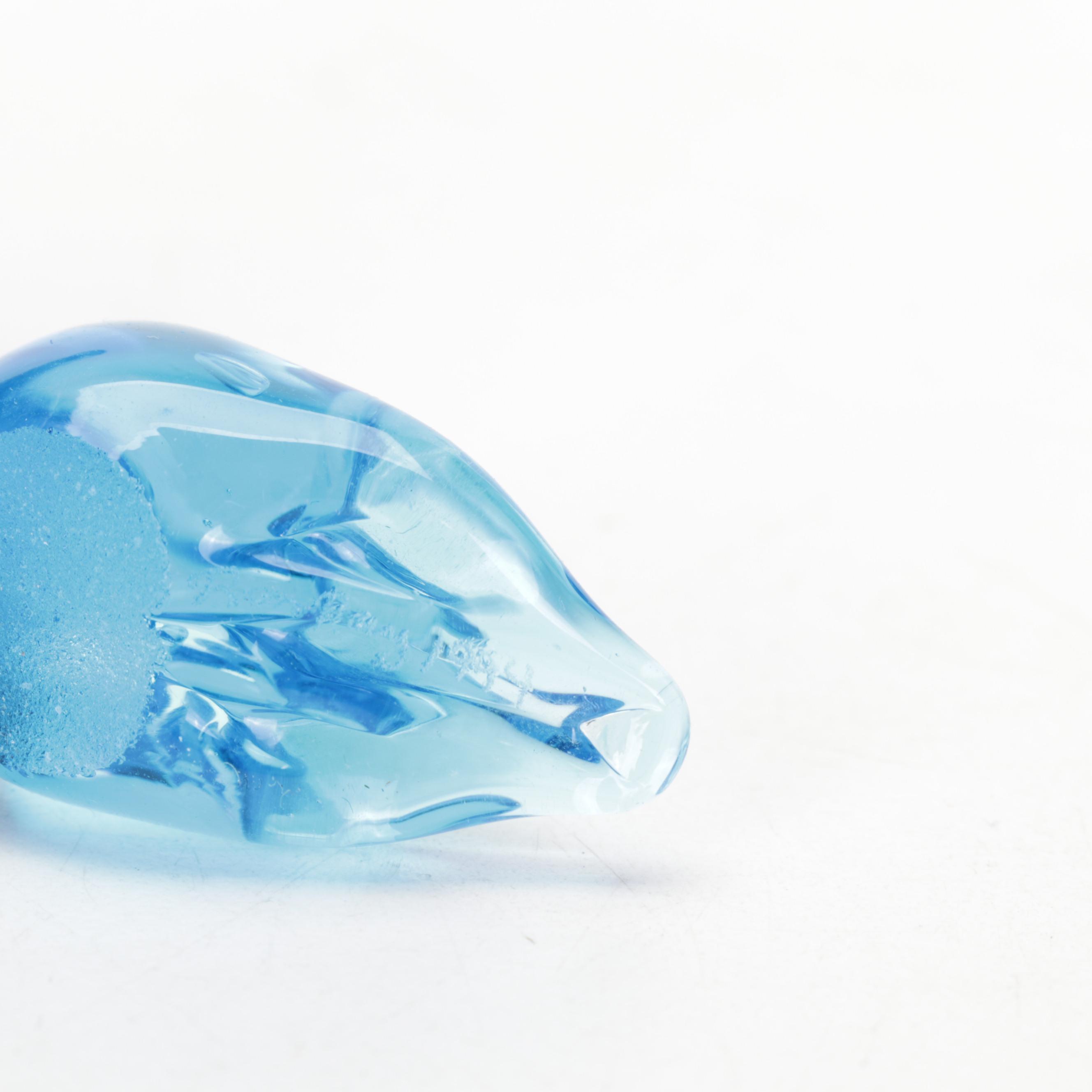 Fenton Blue Bird and Other Art Glass Figurines with Artist Signed Vase