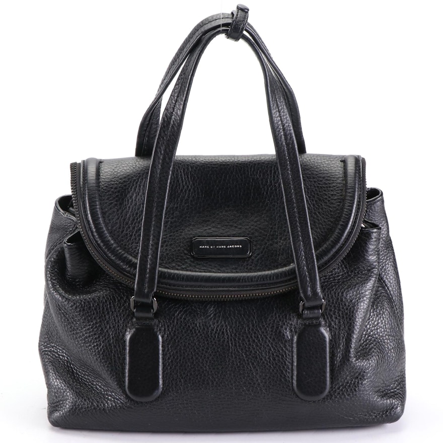 Marc by Marc Jacobs Convertible Tote Bag in Black Leather with Detachable Strap