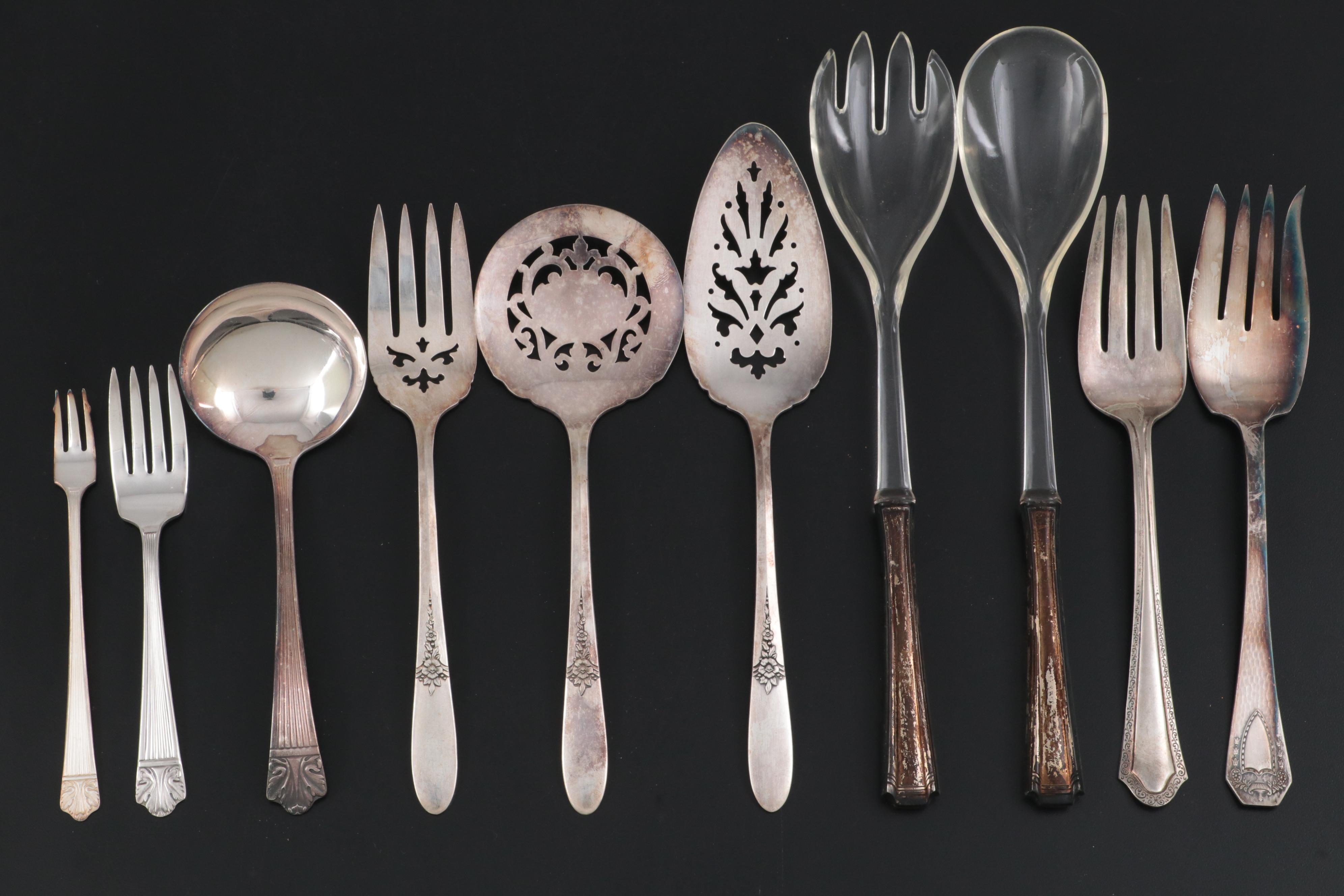 Oneida, Rogers Bros with Other Silver Plate Flatware and Serving Utensils