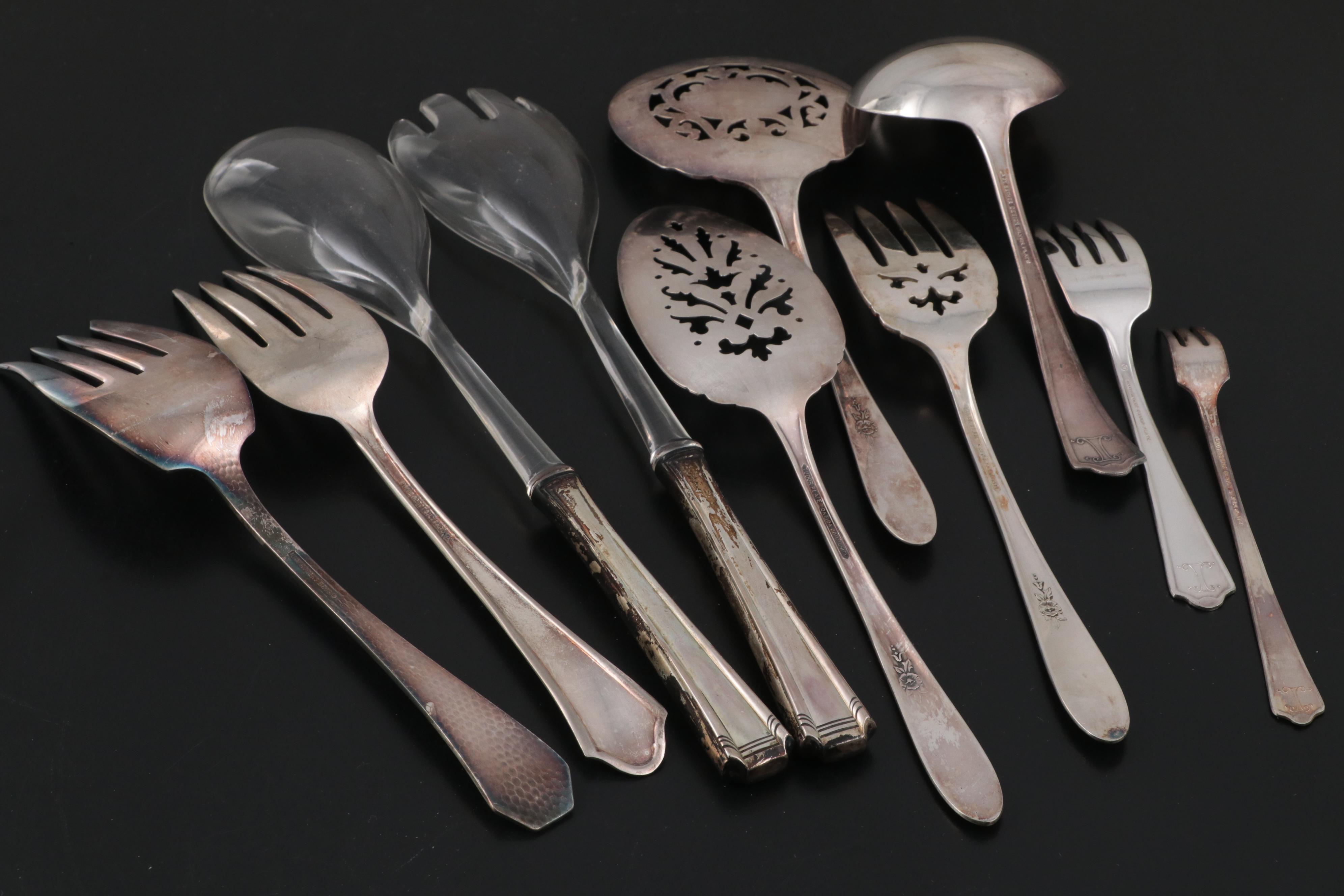 Oneida, Rogers Bros with Other Silver Plate Flatware and Serving Utensils
