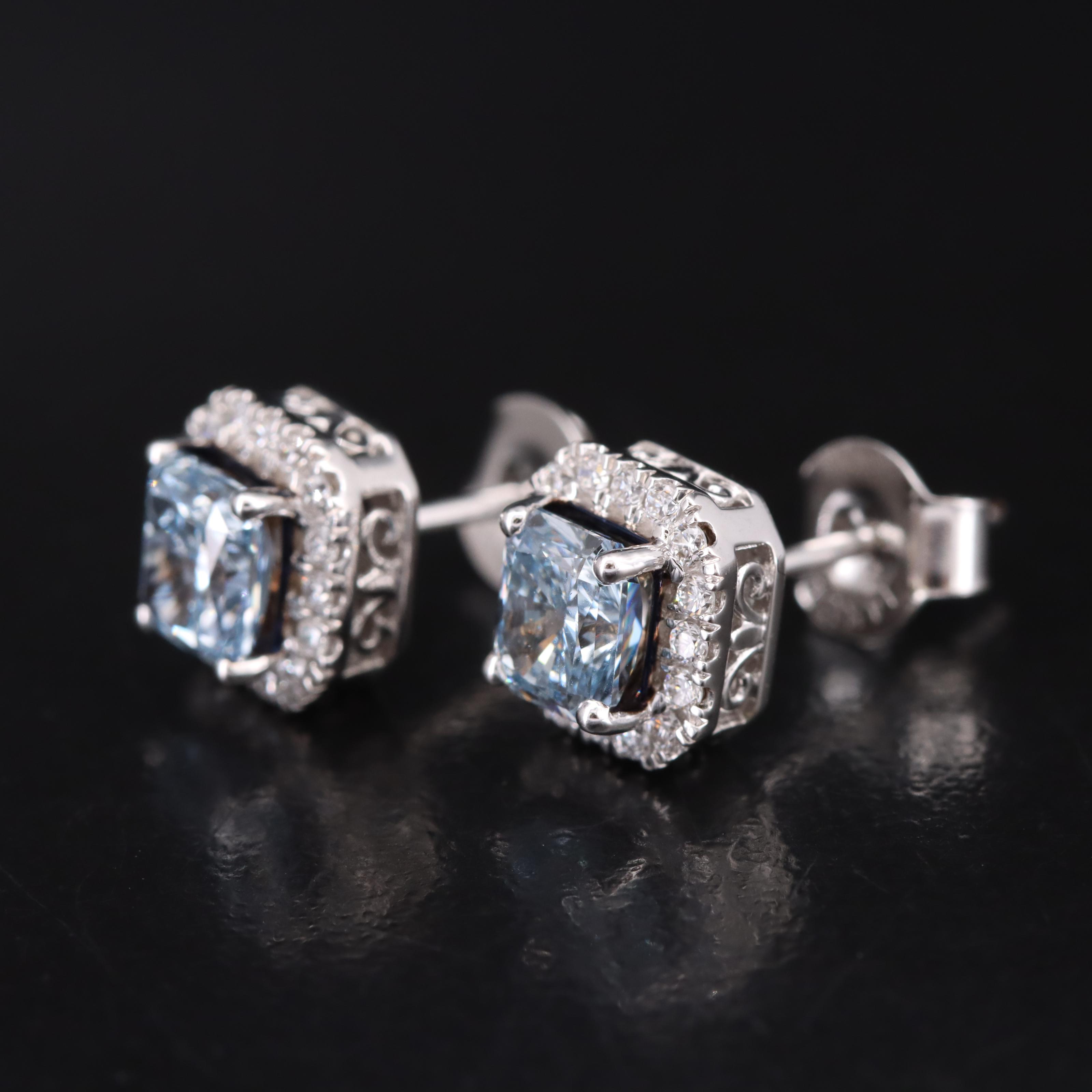 14K 1.18 CTW Lab Grown Diamond Stud Earrings