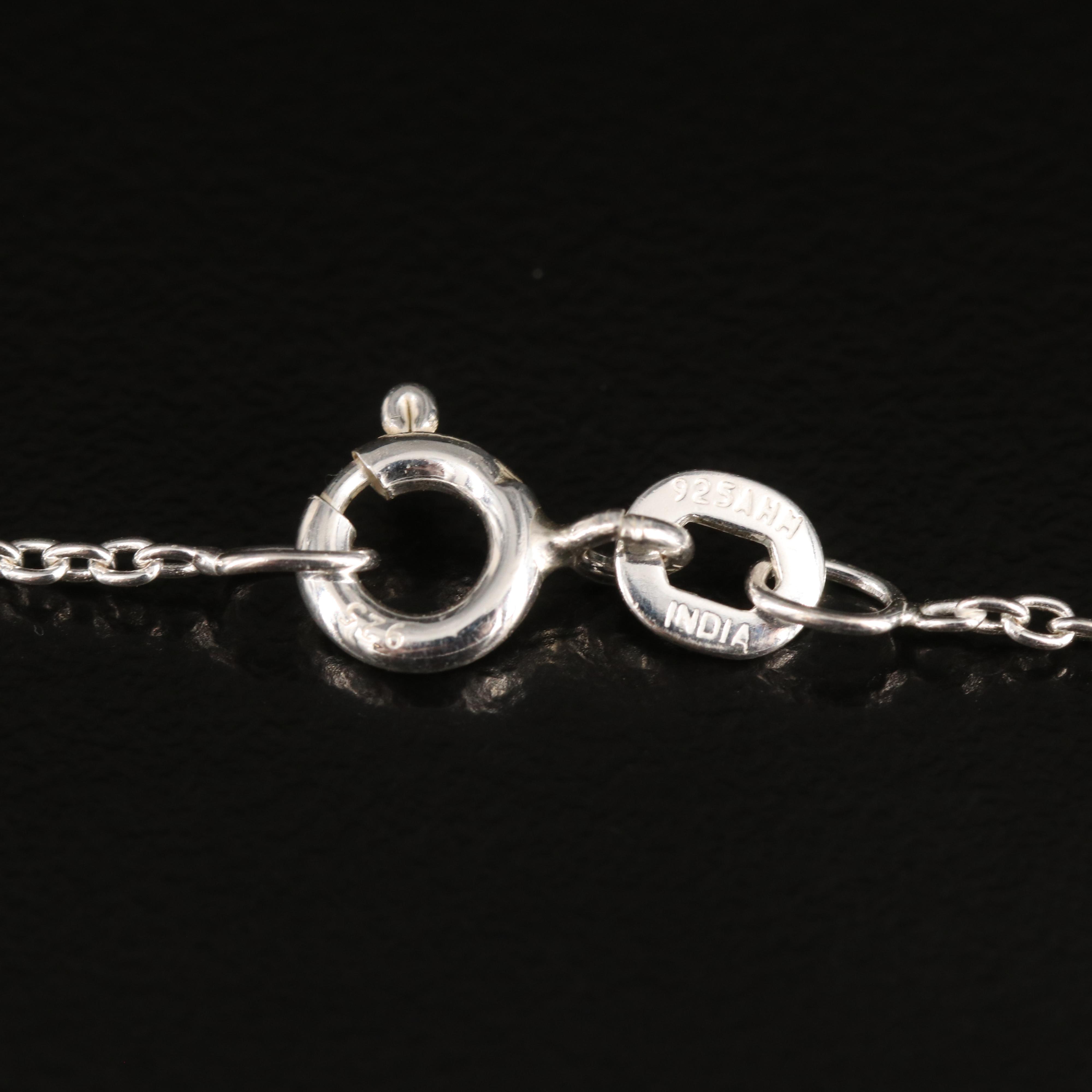 Sterling Girl in Profile Pendant Necklace