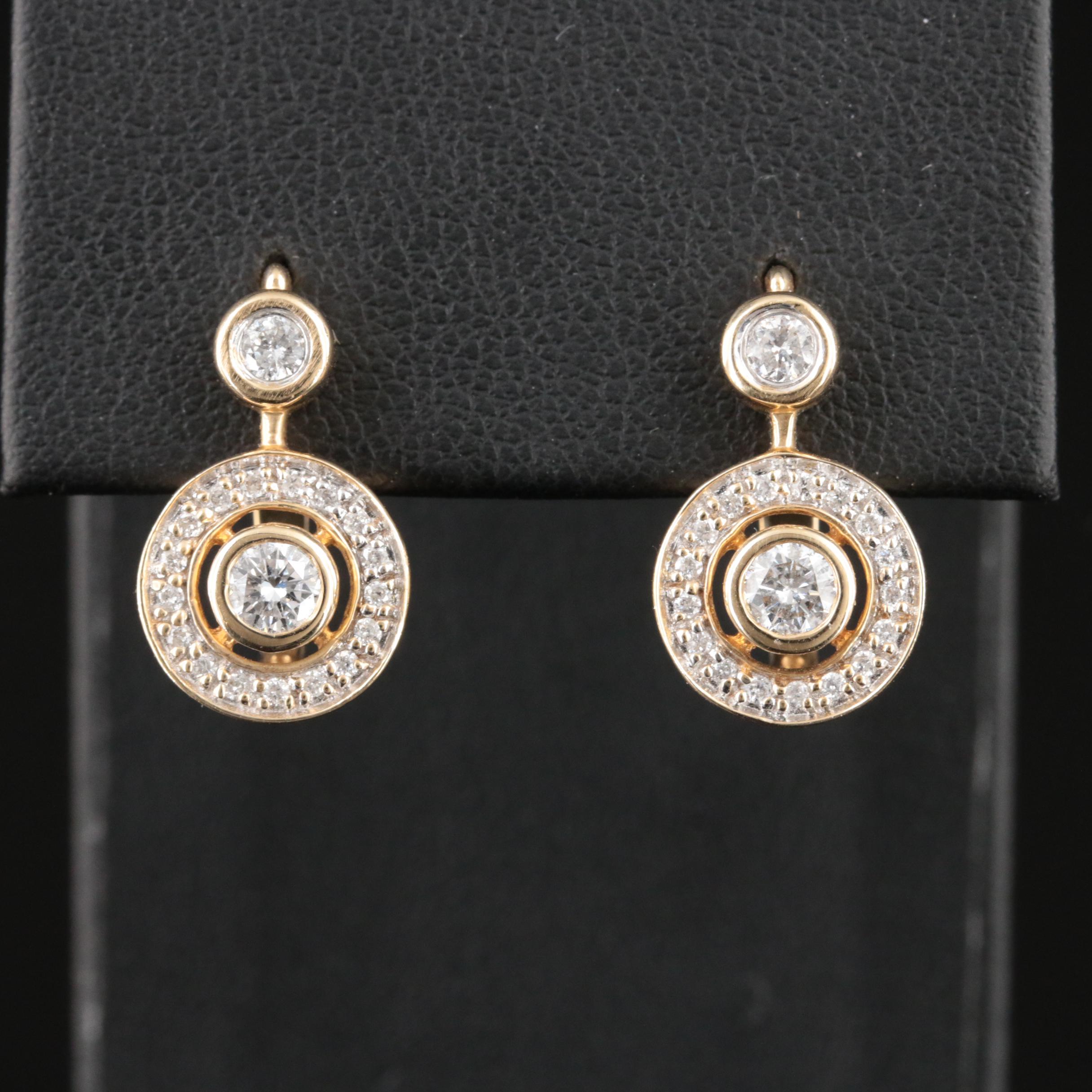 14K 0.68 CTW Diamond Tiered Earrings