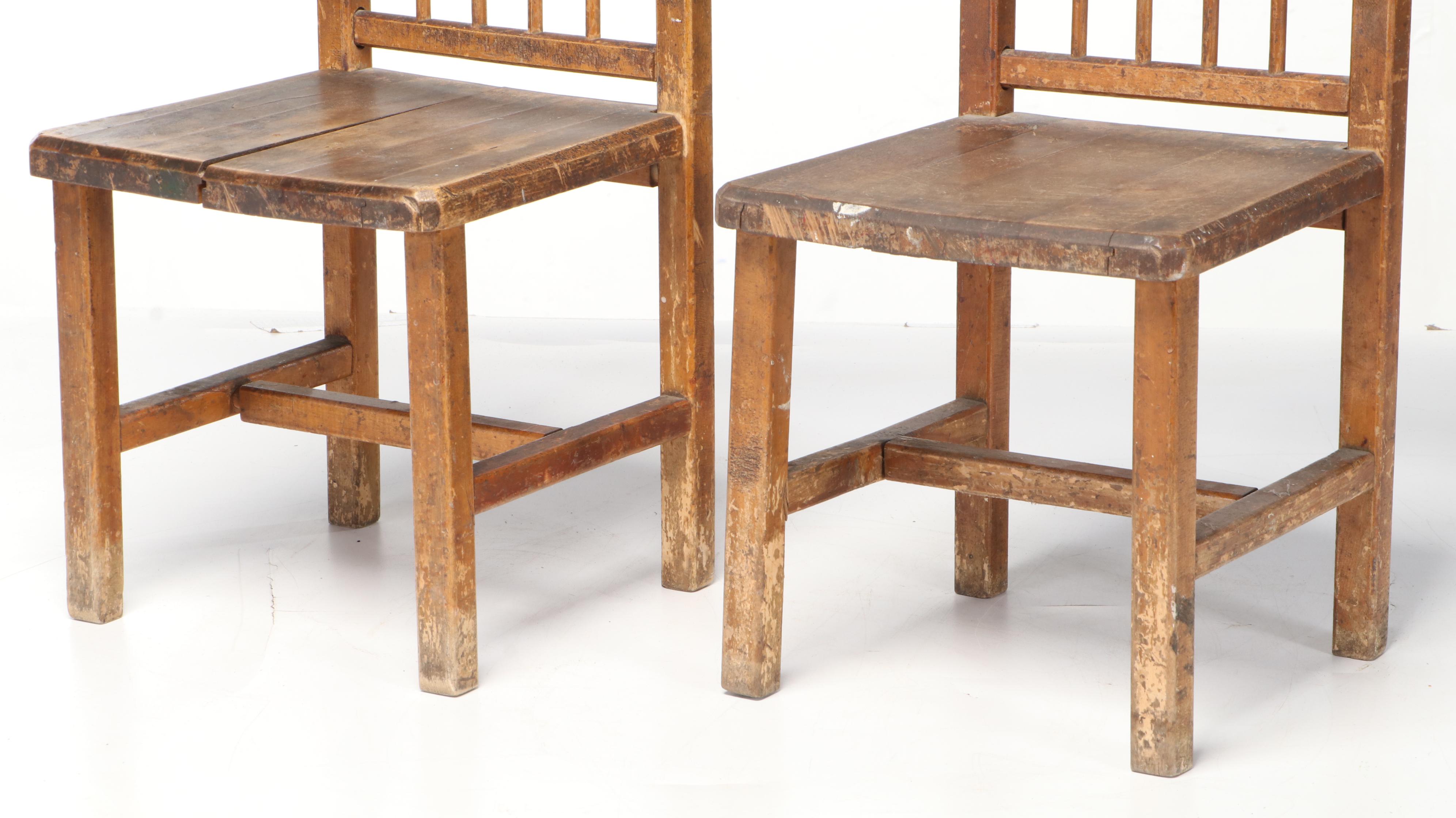 Wooden Spindle Back Doll's Chairs