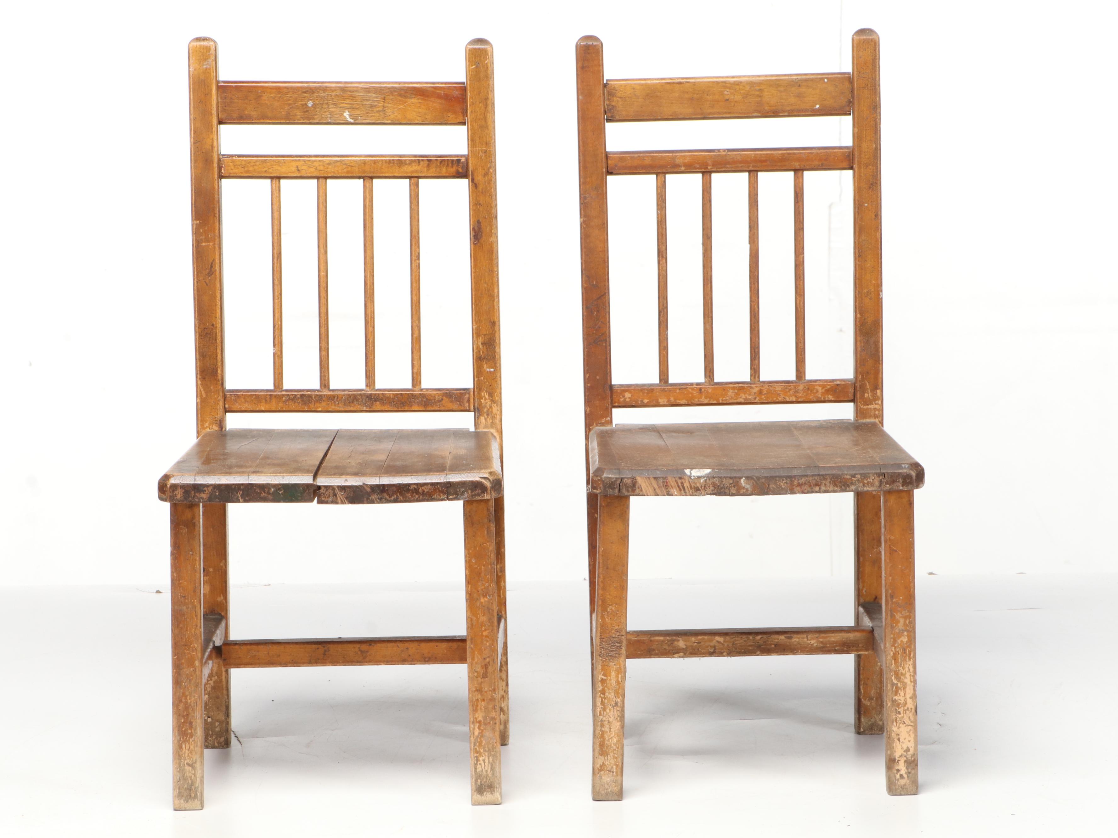 Wooden Spindle Back Doll's Chairs